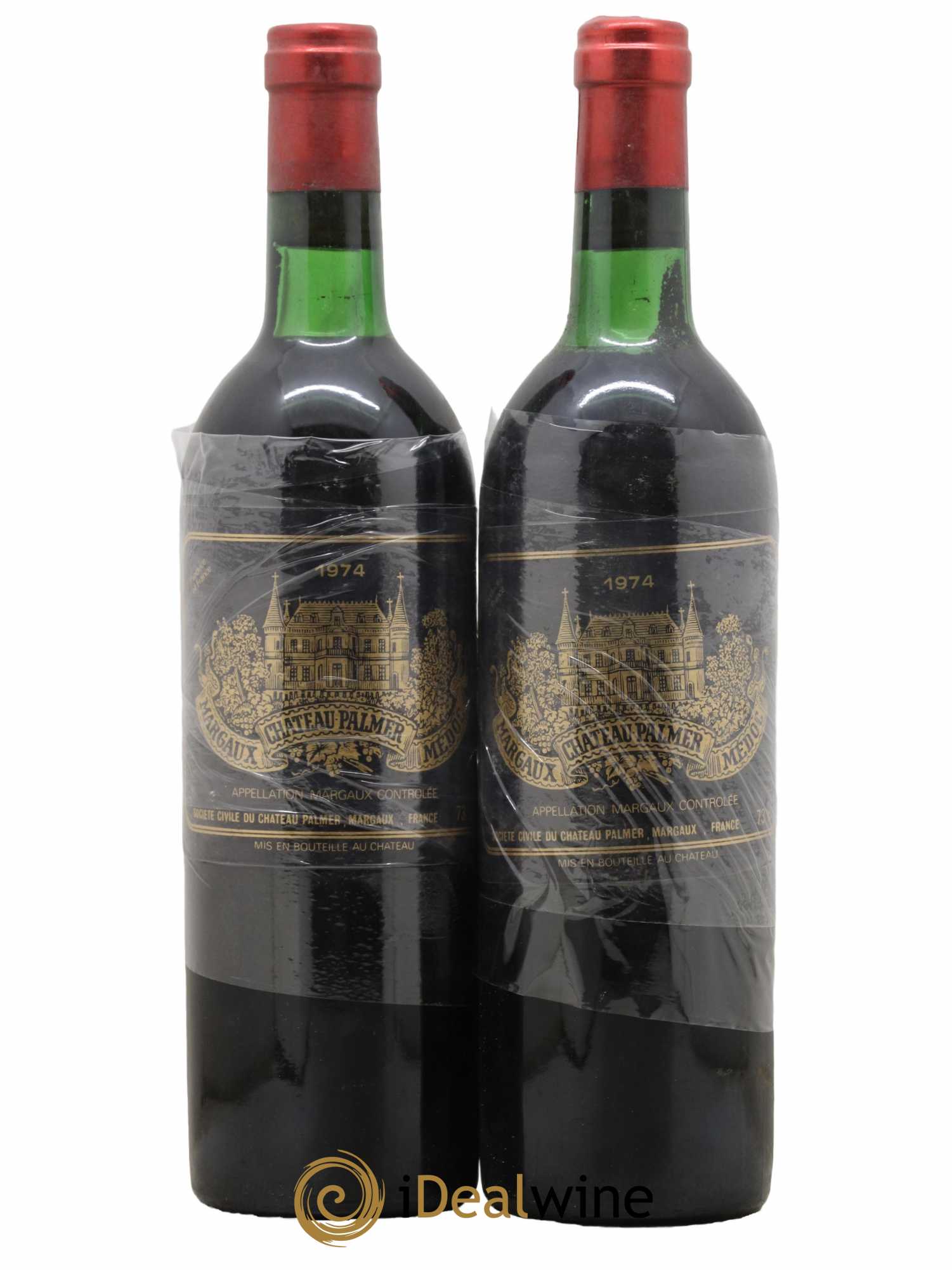 Château Palmer 3ème Grand Cru Classé 1974 - Lot de 2 bouteilles - 0