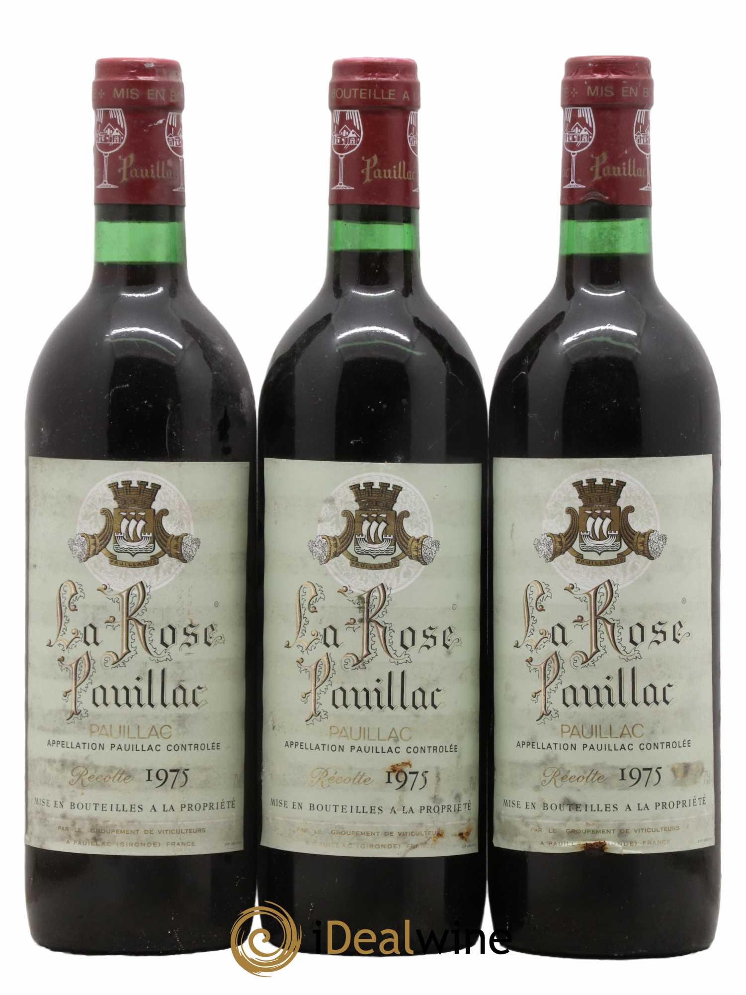 La Rose Pauillac 1975 - Lot de 3 bouteilles - 0