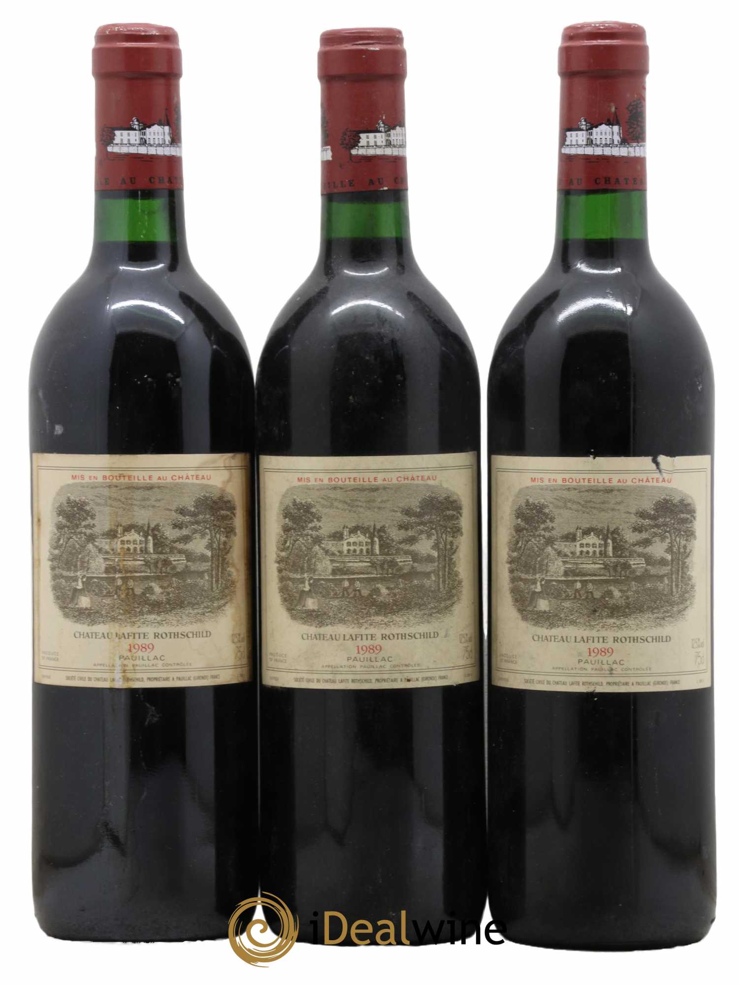 Château Lafite Rothschild 1er Grand Cru Classé 1989 - Lot de 3 bouteilles - 0