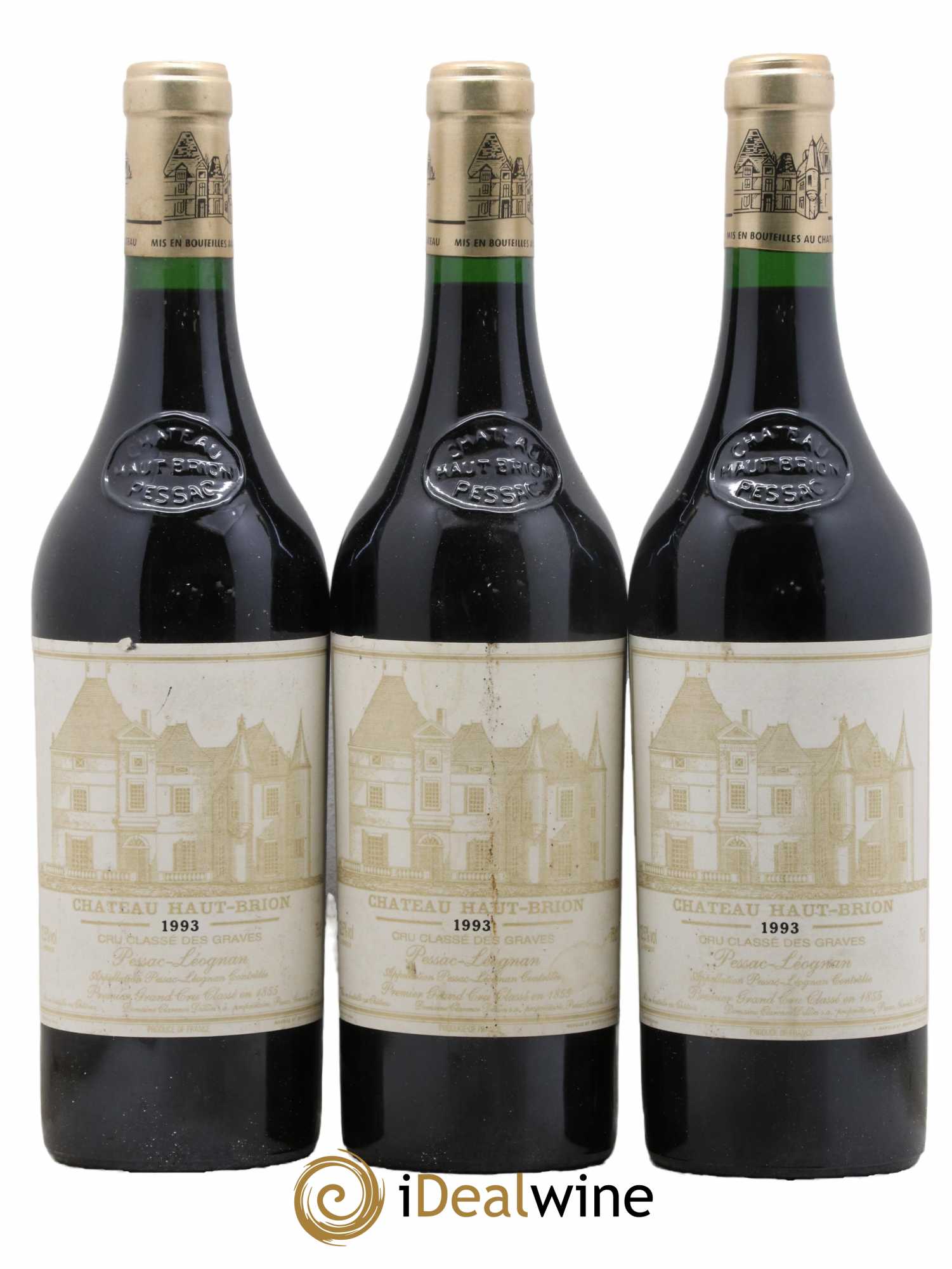Château Haut Brion 1er Grand Cru Classé 1993 - Lot de 3 bouteilles - 0