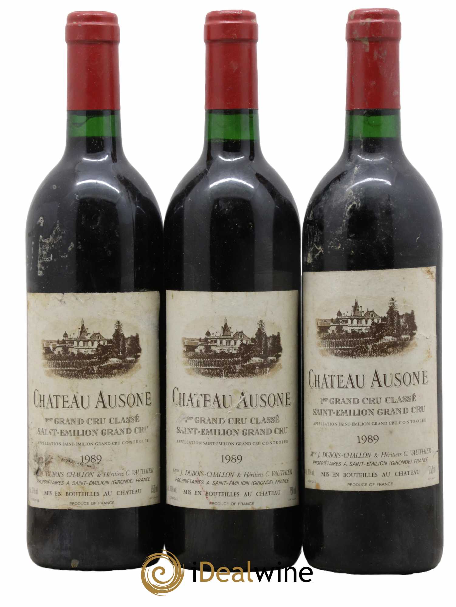Château Ausone 1er Grand Cru Classé A 1989 - Lot de 3 bouteilles - 0