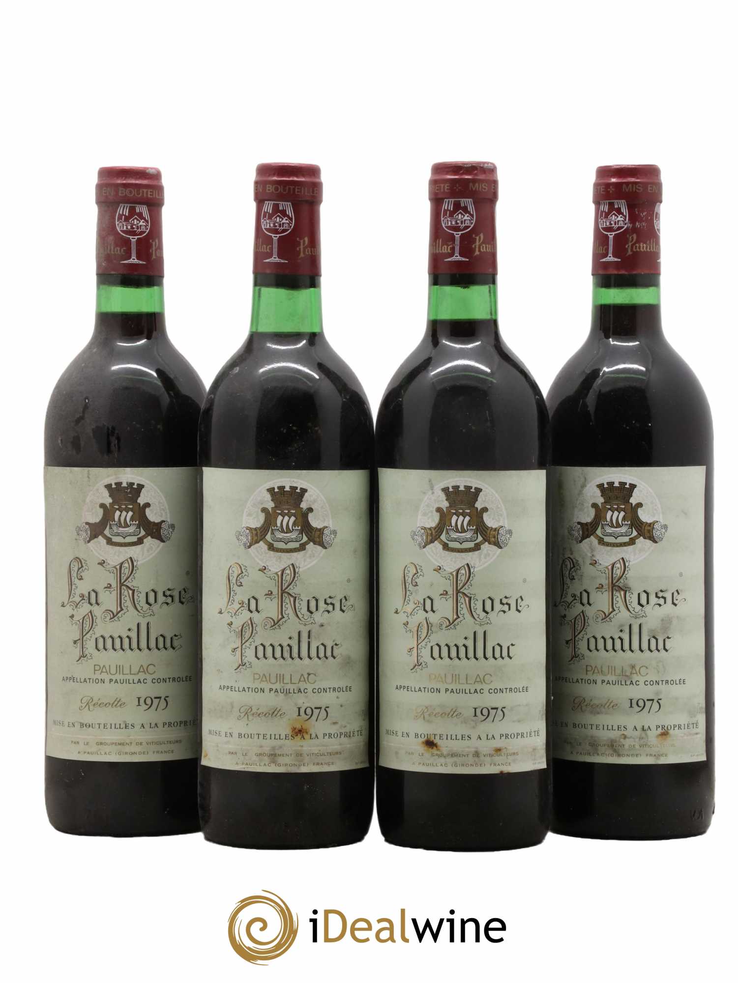 La Rose Pauillac 1975 - Lot de 4 bouteilles - 0
