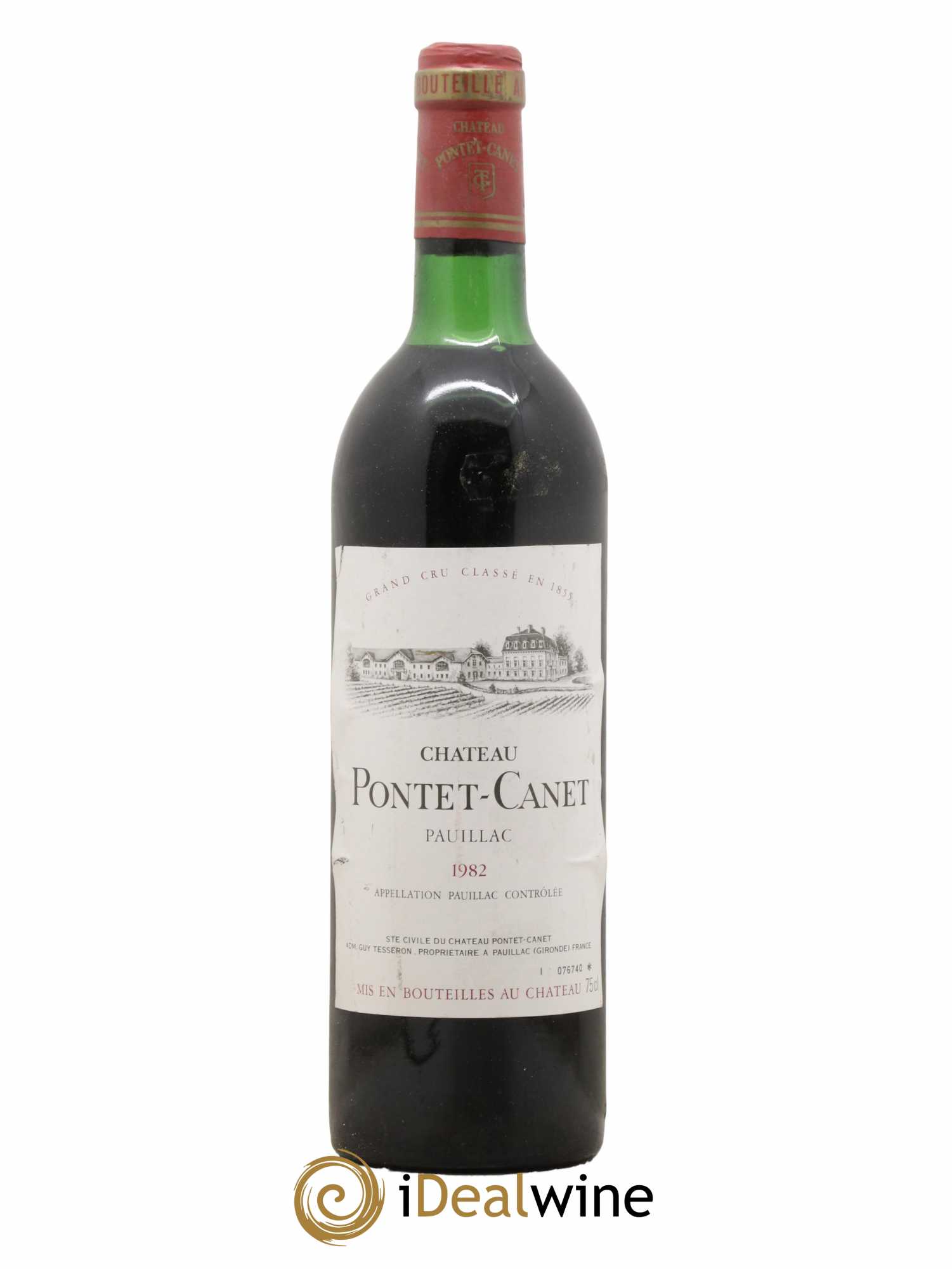Château Pontet Canet 5ème Grand Cru Classé 1982 - Lot de 1 bouteille - 0