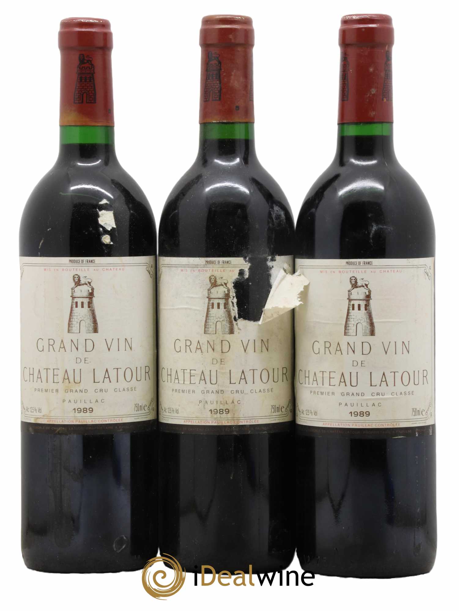 Château Latour 1er Grand Cru Classé 1989 - Lot de 3 bouteilles - 0
