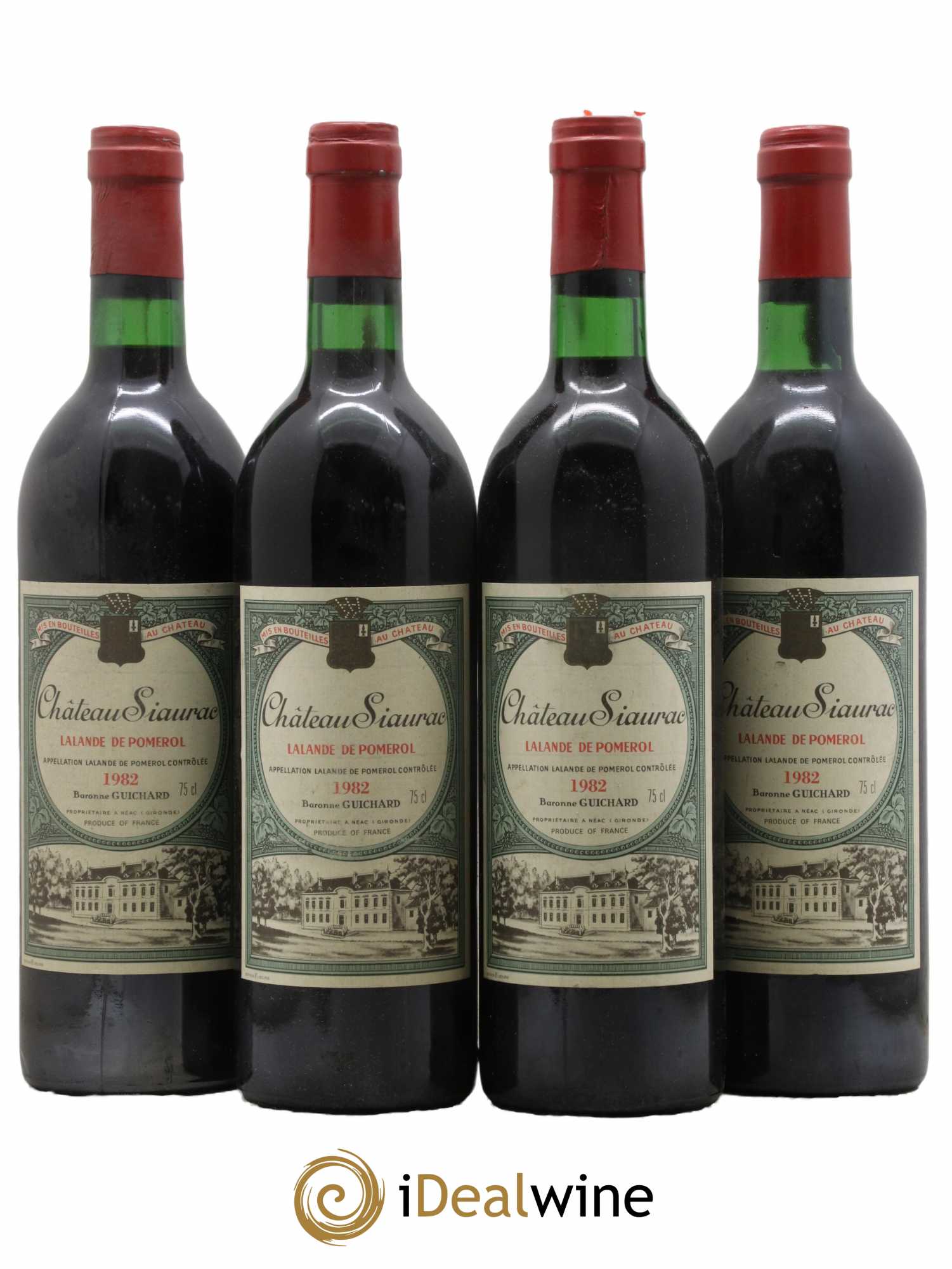 Château Siaurac 1982 - Lot de 4 bouteilles - 0