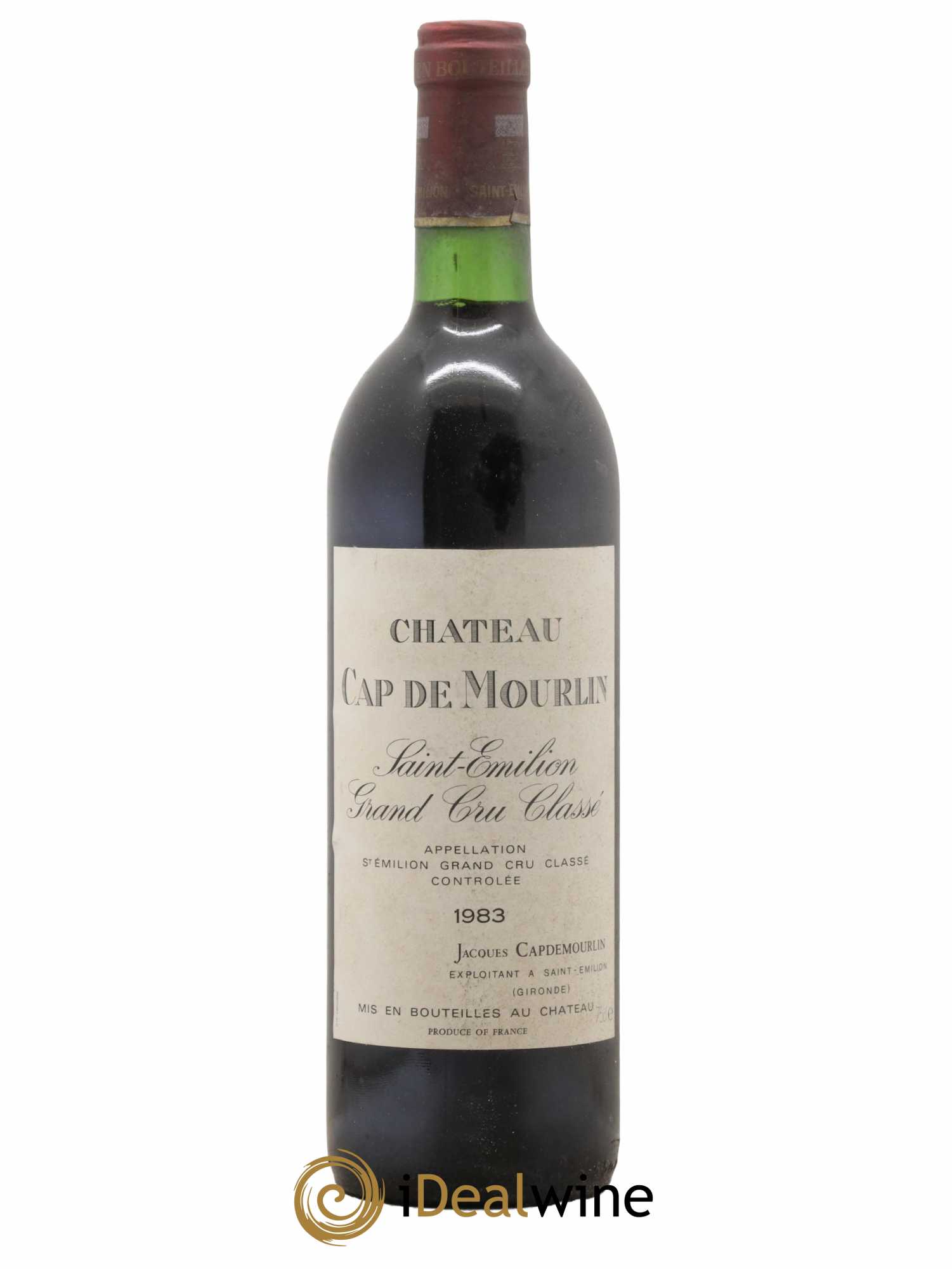 Château Cap de Mourlin Grand Cru Classé 1983 - Lot de 1 bouteille - 0