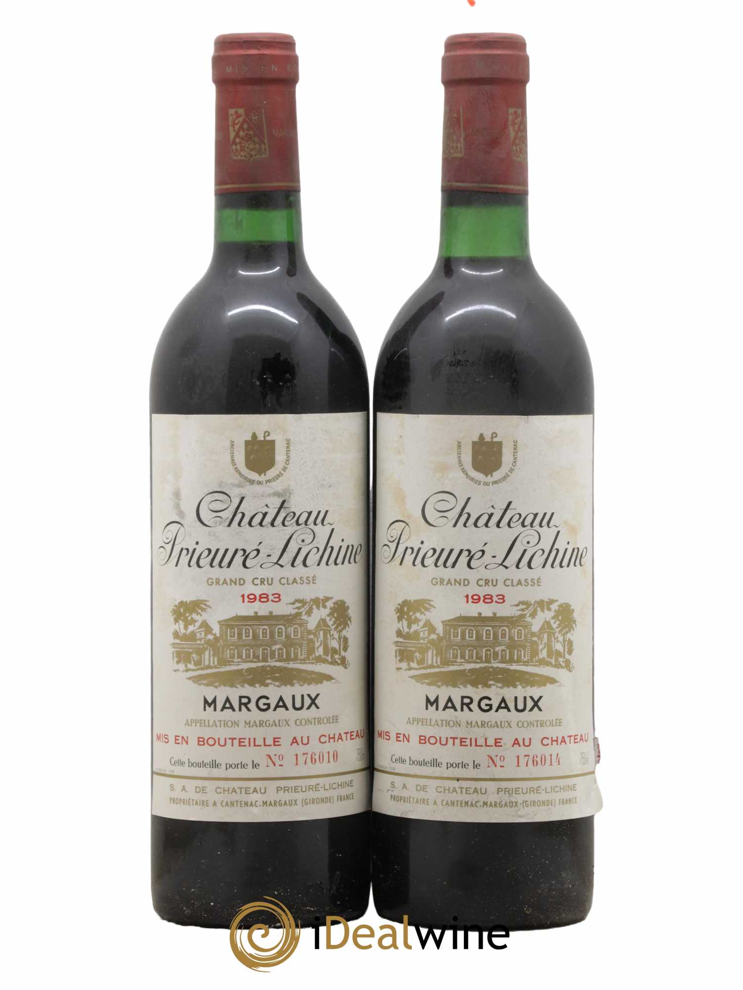 Château Prieuré Lichine 4ème Grand Cru Classé 1983 - Lot de 2 bouteilles - 0