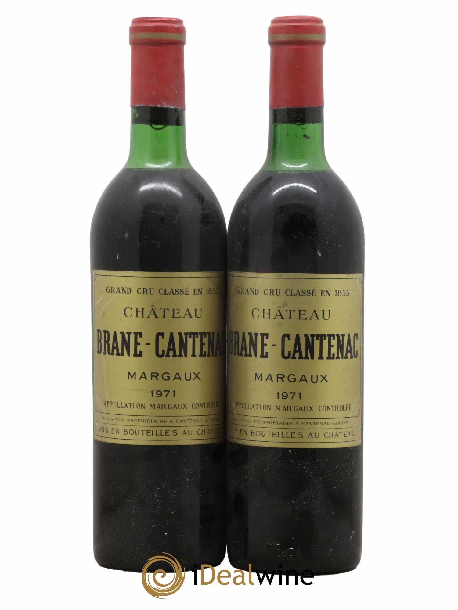 Château Brane Cantenac 2ème Grand Cru Classé 1971 - Lot de 2 bouteilles - 0