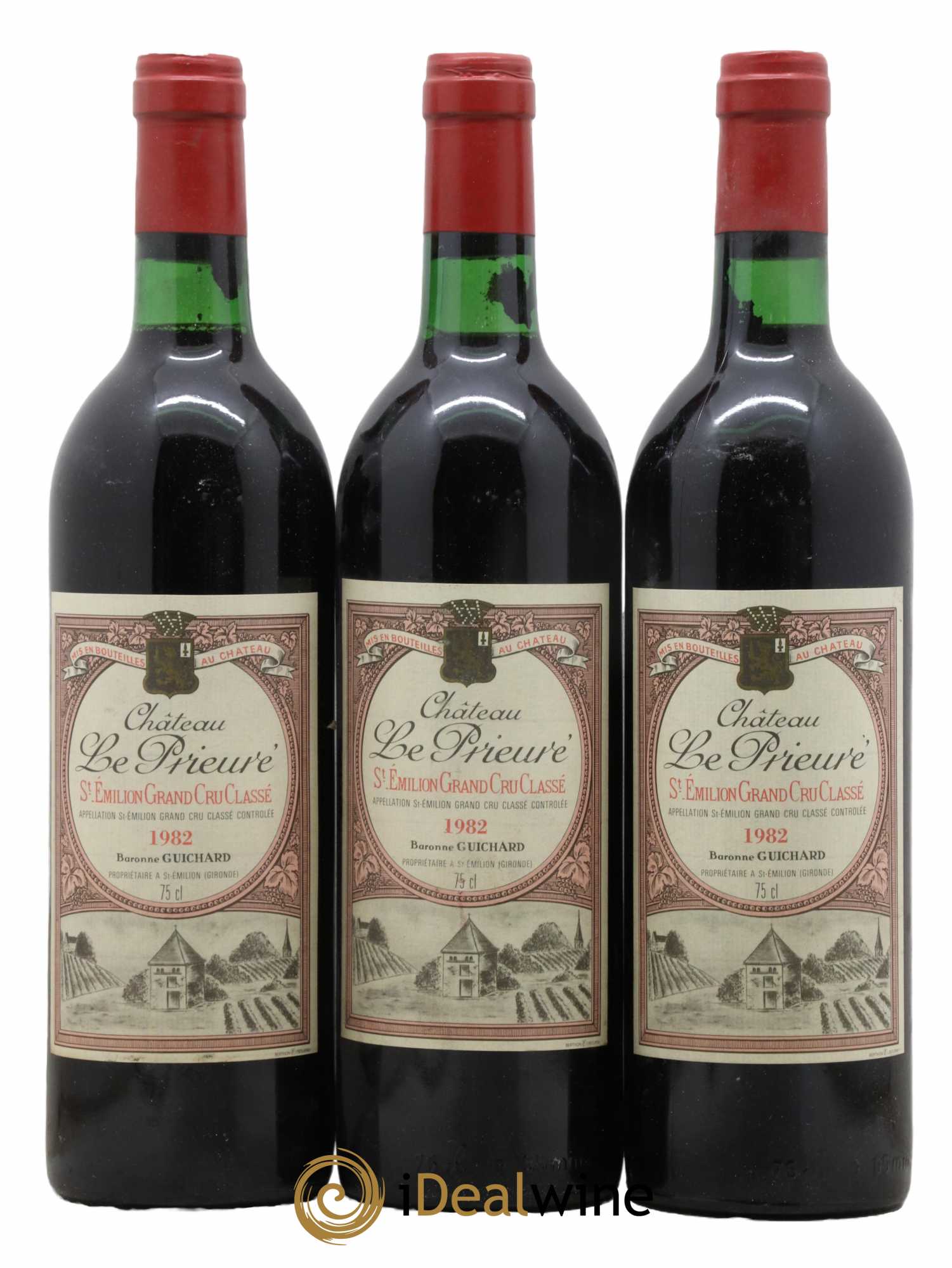 Château le Prieuré Grand Cru Classé 1982 - Lot de 3 bouteilles - 0