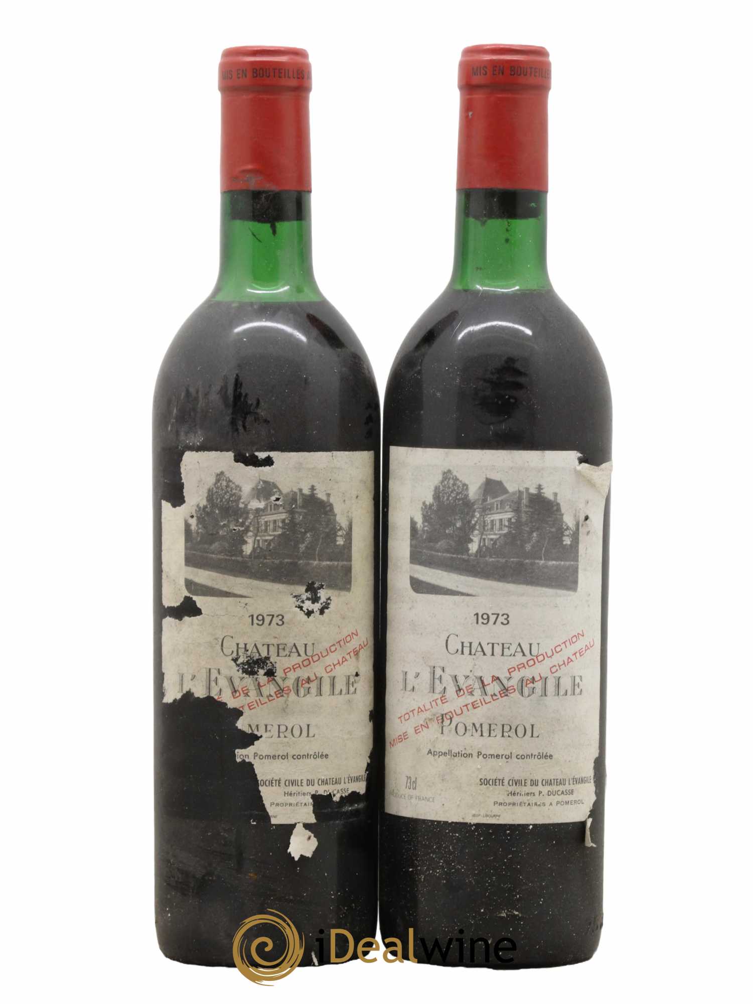 Château l' Évangile 1973 - Lot de 2 bouteilles - 0