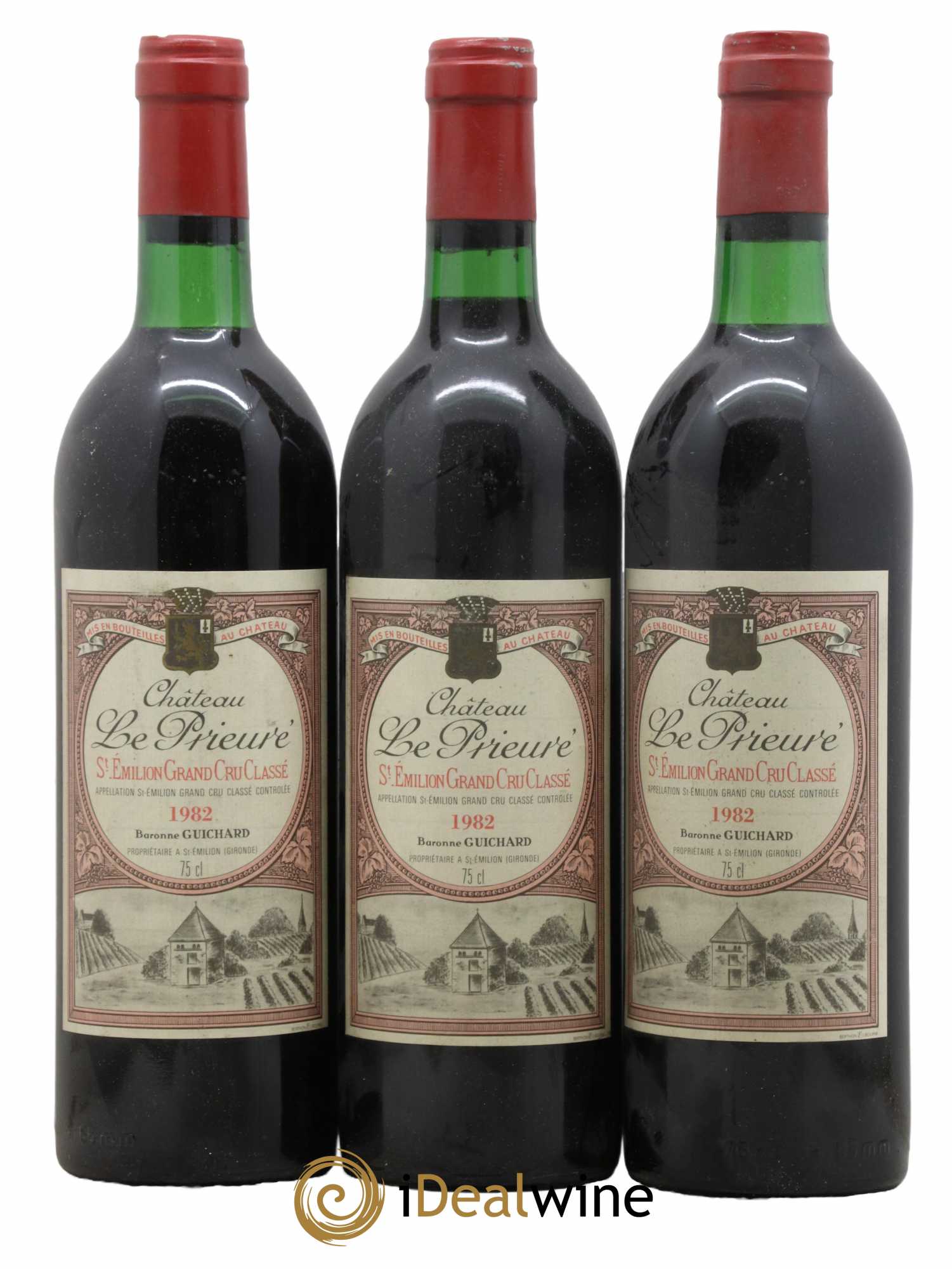 Château le Prieuré Grand Cru Classé 1982 - Lot de 3 bouteilles - 0