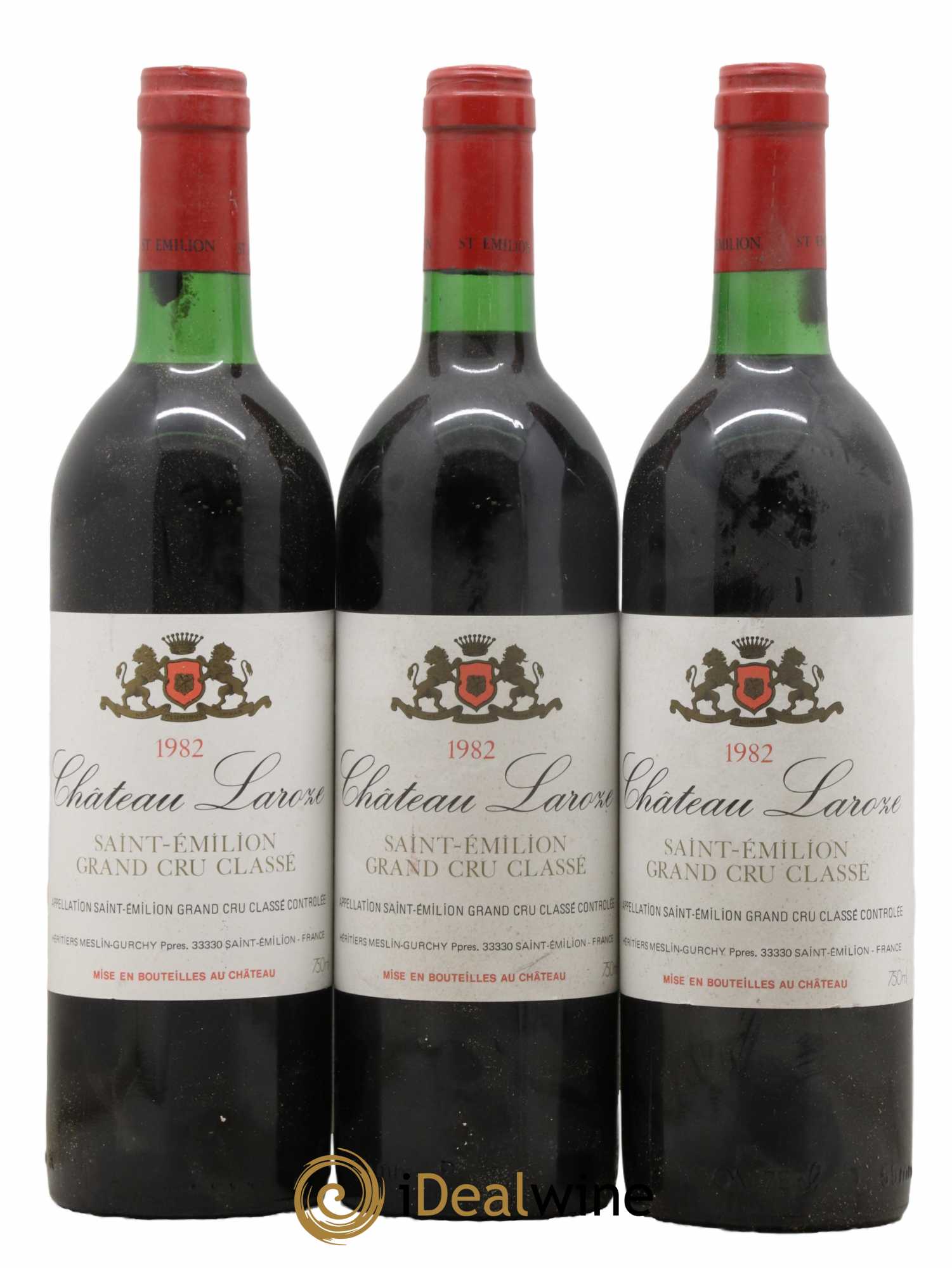 Château Laroze Grand Cru Classé 1982 - Lot de 3 bouteilles - 0