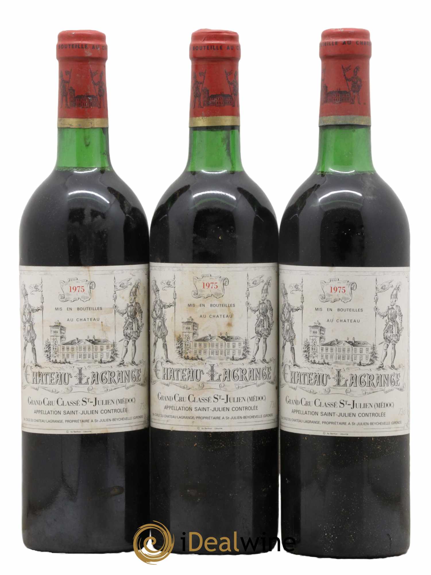 Château Lagrange 3ème Grand Cru Classé 1975 - Lot de 3 bouteilles - 0