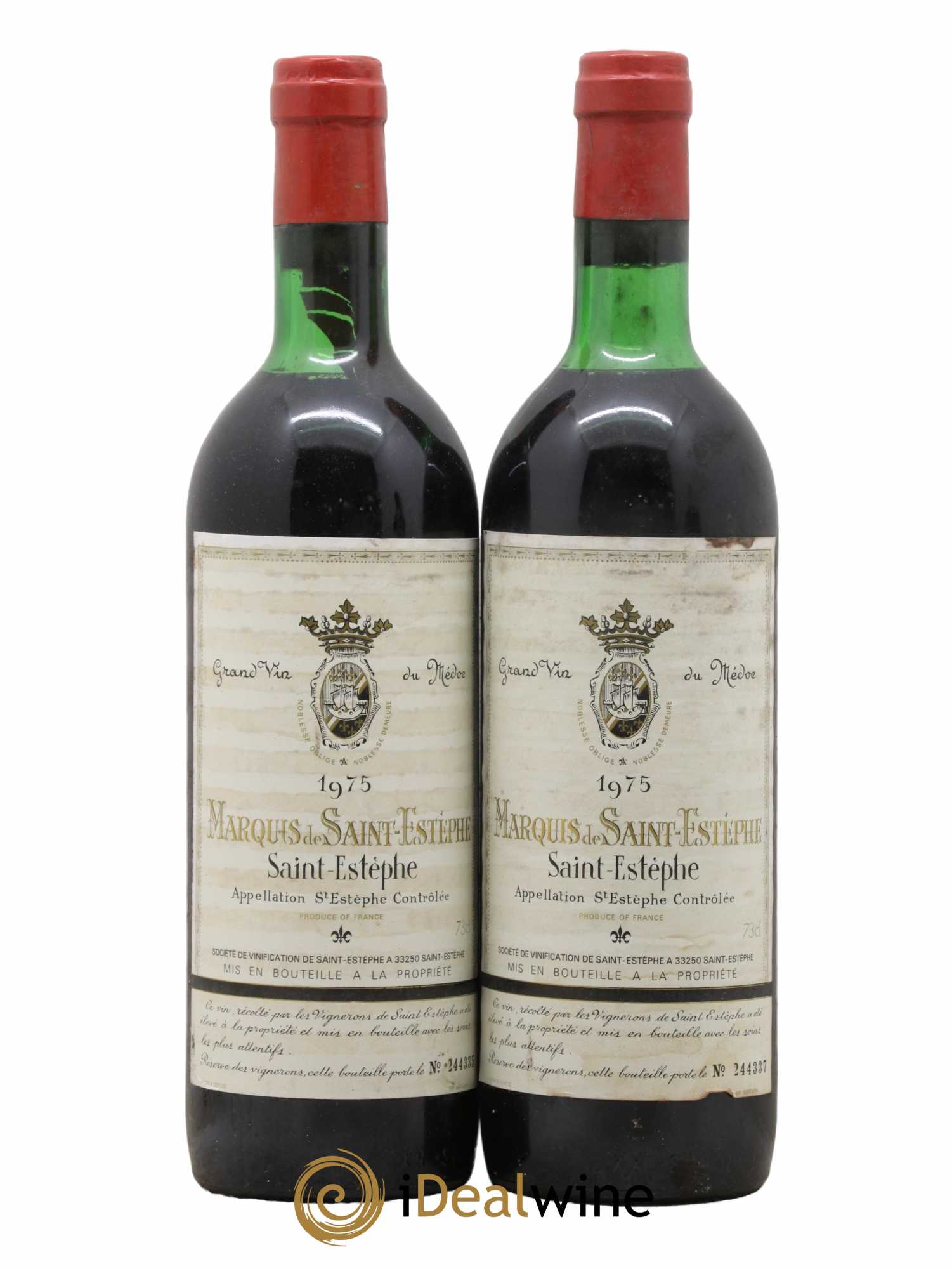 Marquis de Saint Estèphe 1975 - Lot de 2 bouteilles - 0