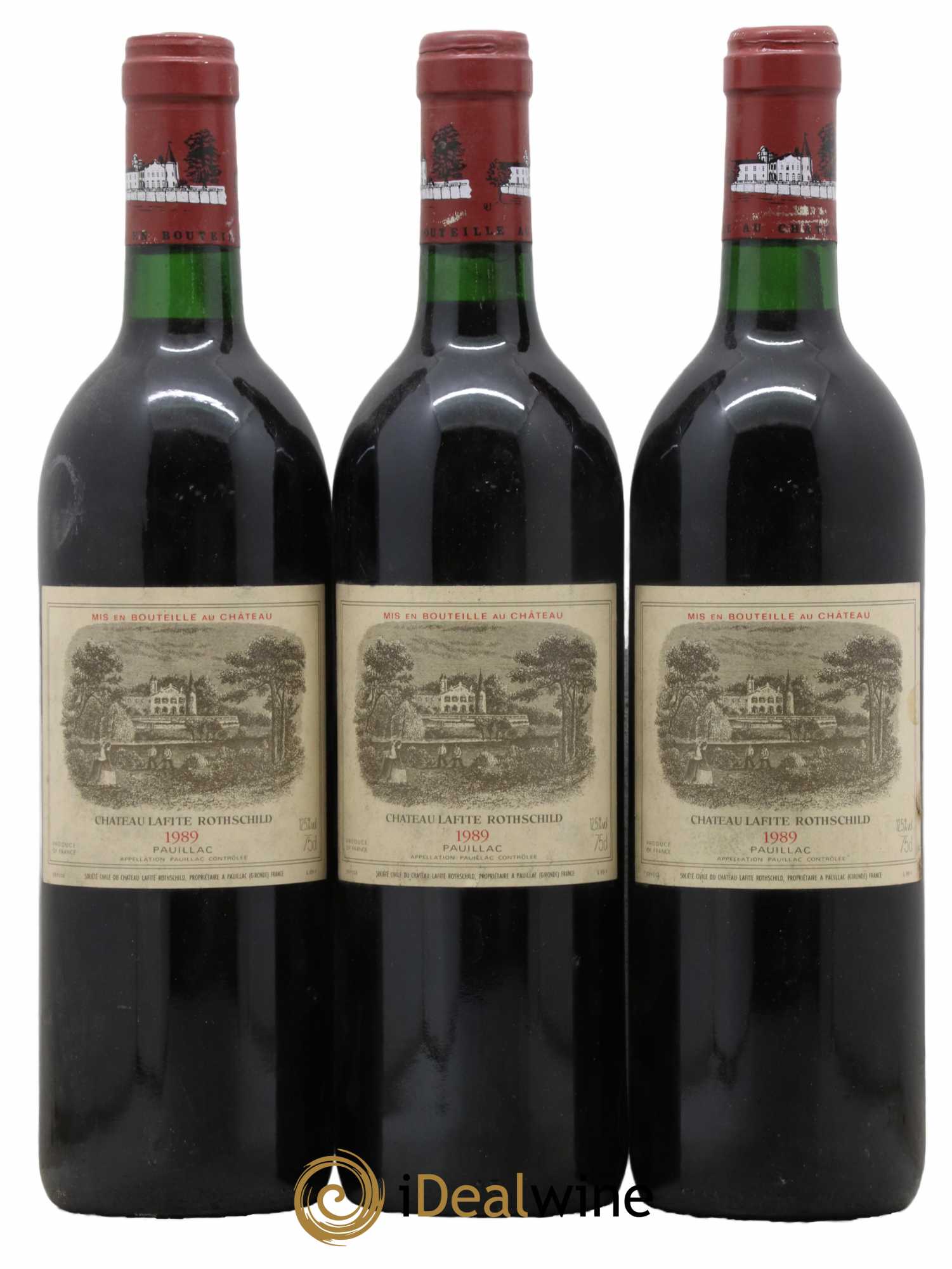Château Lafite Rothschild 1er Grand Cru Classé 1989 - Lot de 3 bouteilles - 0
