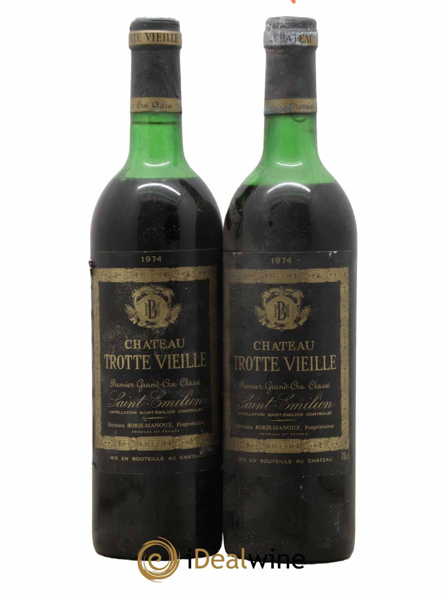 Château Trotte Vieille 1er Grand Cru Classé B 1974 - Lot de 2 bouteilles - 0