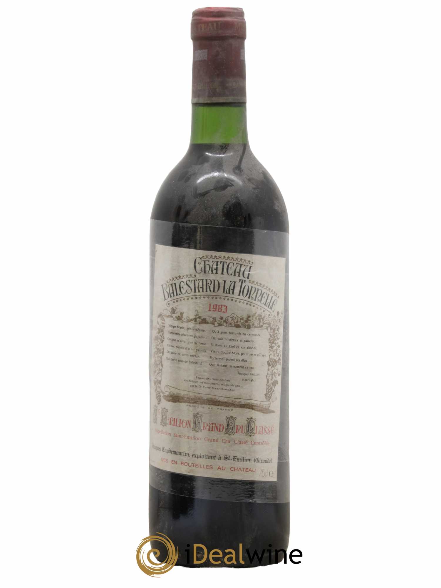 Château Balestard la Tonnelle Grand Cru Classé 1983 - Lot de 1 bouteille - 0