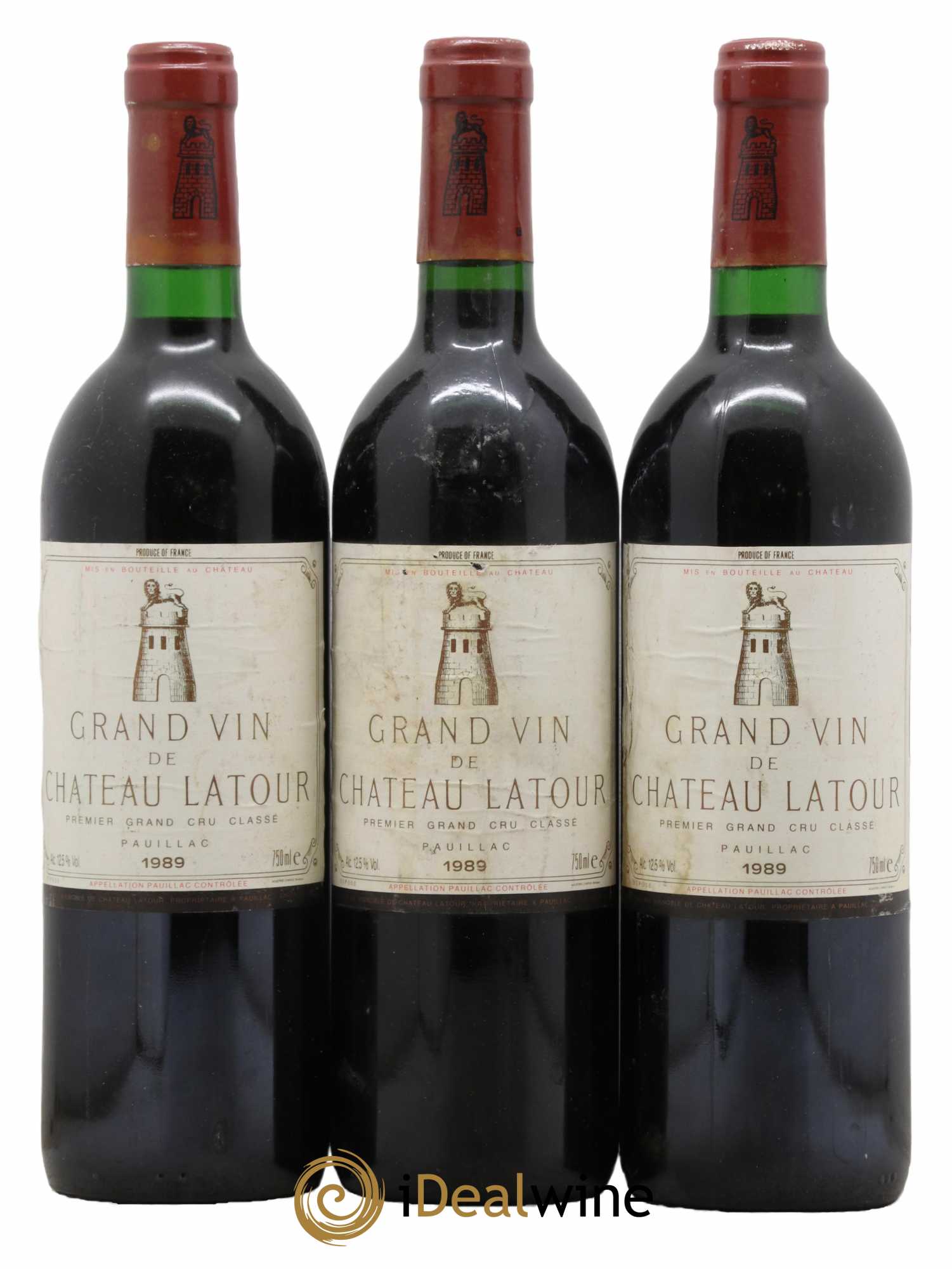 Château Latour 1er Grand Cru Classé 1989 - Lot de 3 bouteilles - 0