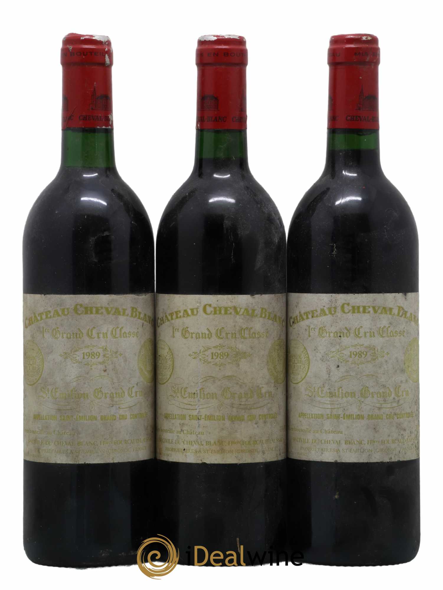 Château Cheval Blanc 1er Grand Cru Classé A 1989 - Lot de 3 bouteilles - 0