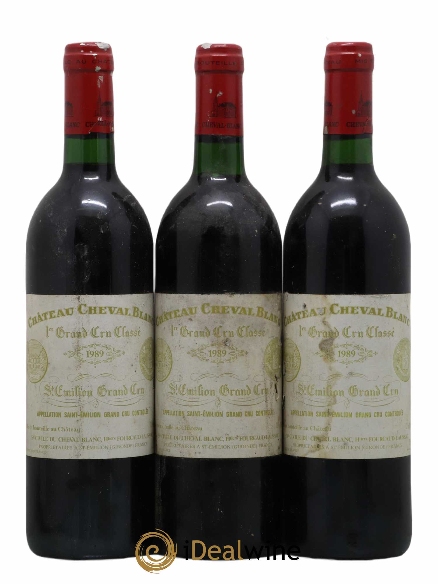 Château Cheval Blanc 1er Grand Cru Classé A 1989 - Lot de 3 bouteilles - 0