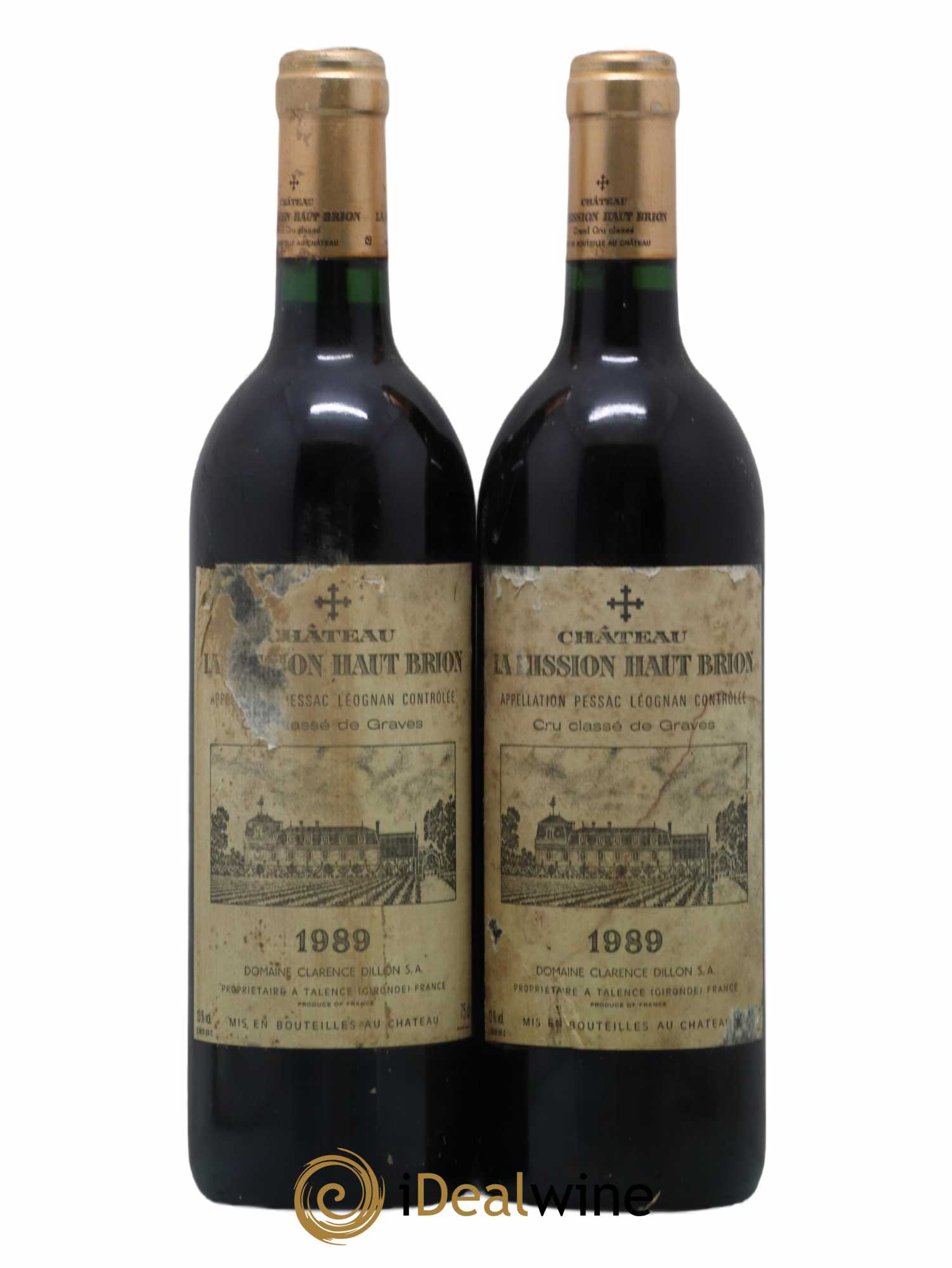 Château la Mission Haut-Brion Cru Classé de Graves 1989 - Lot of 2 bottles - 0