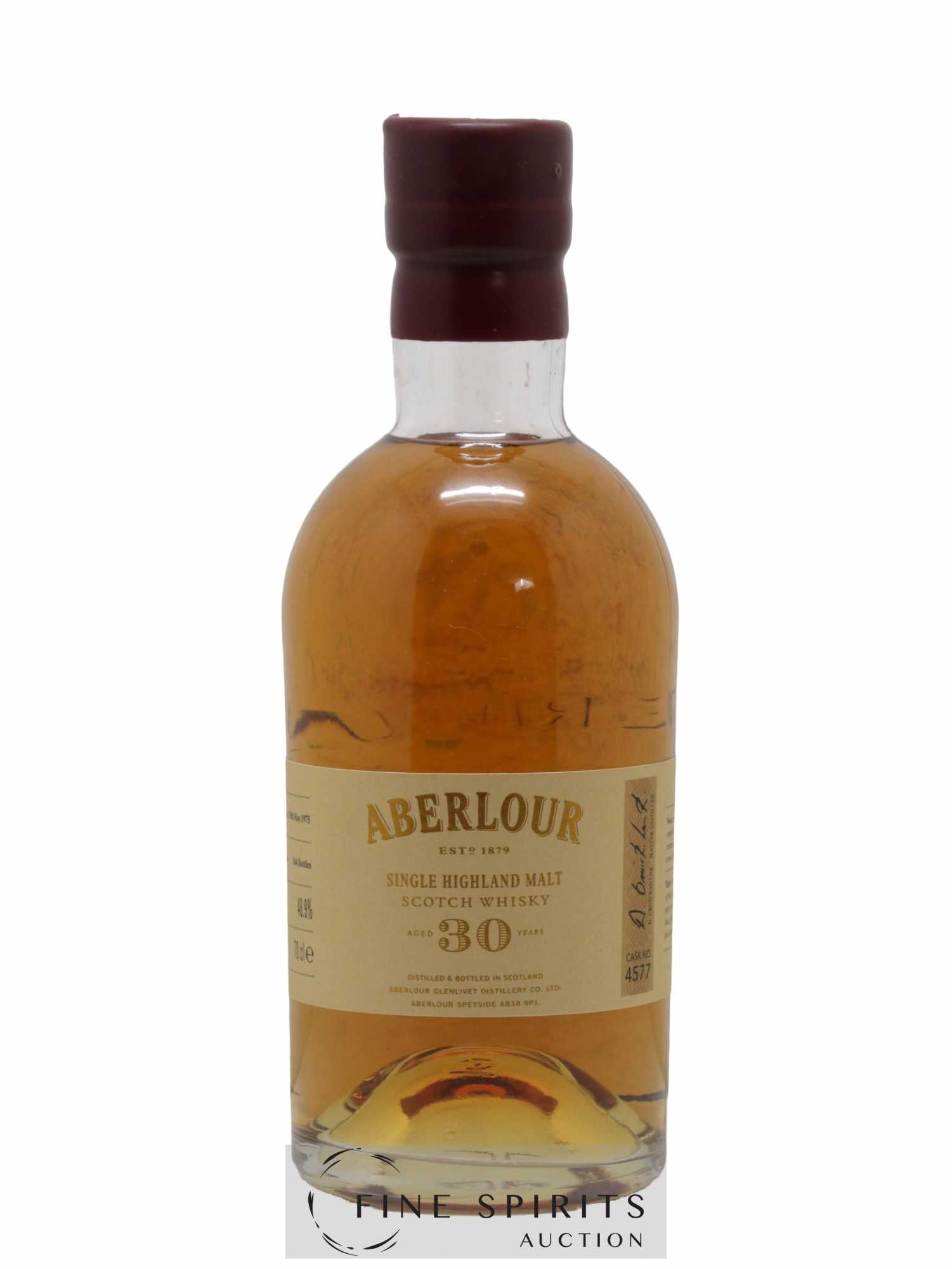 Aberlour 30 years 1975 Of. Cask n°4577 - One of 164 - Lot de 1 bouteille - 1