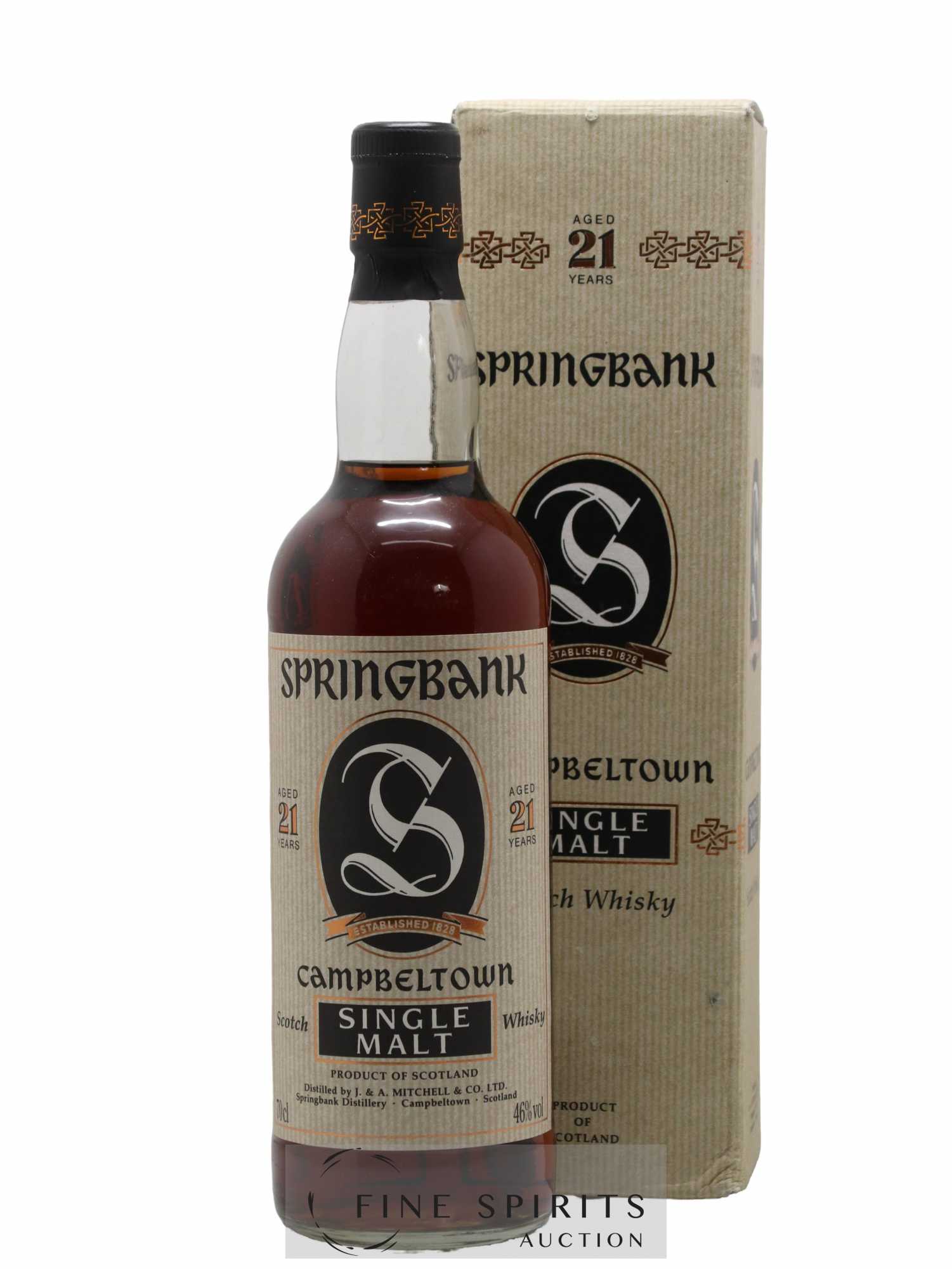Springbank 21 years Of. Parchment Label - Lot de 1 bouteille - 0