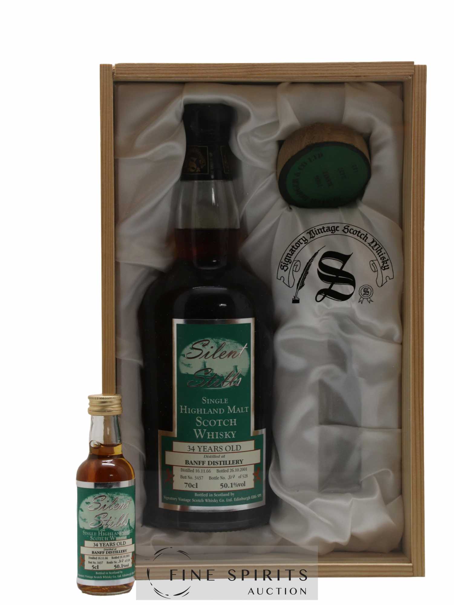 Banff 34 years 1966 Signatory Vintage Complete Set with Mignonette Butt n°3437 One of 528 - bottled 2 - Lot de 1 bouteille - 1