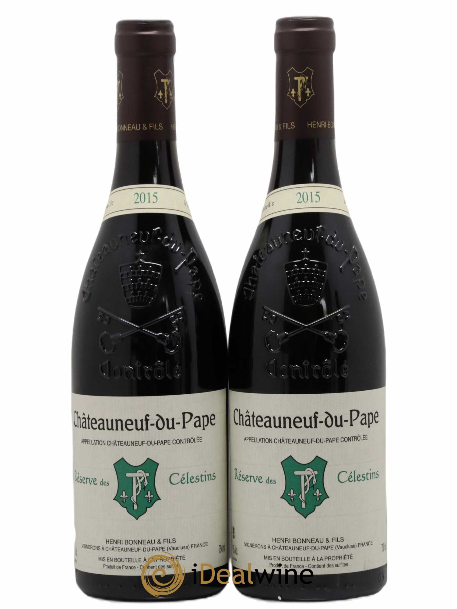 Châteauneuf-du-Pape Réserve des Célestins Henri Bonneau & Fils 2015 - Lot de 2 bouteilles - 0