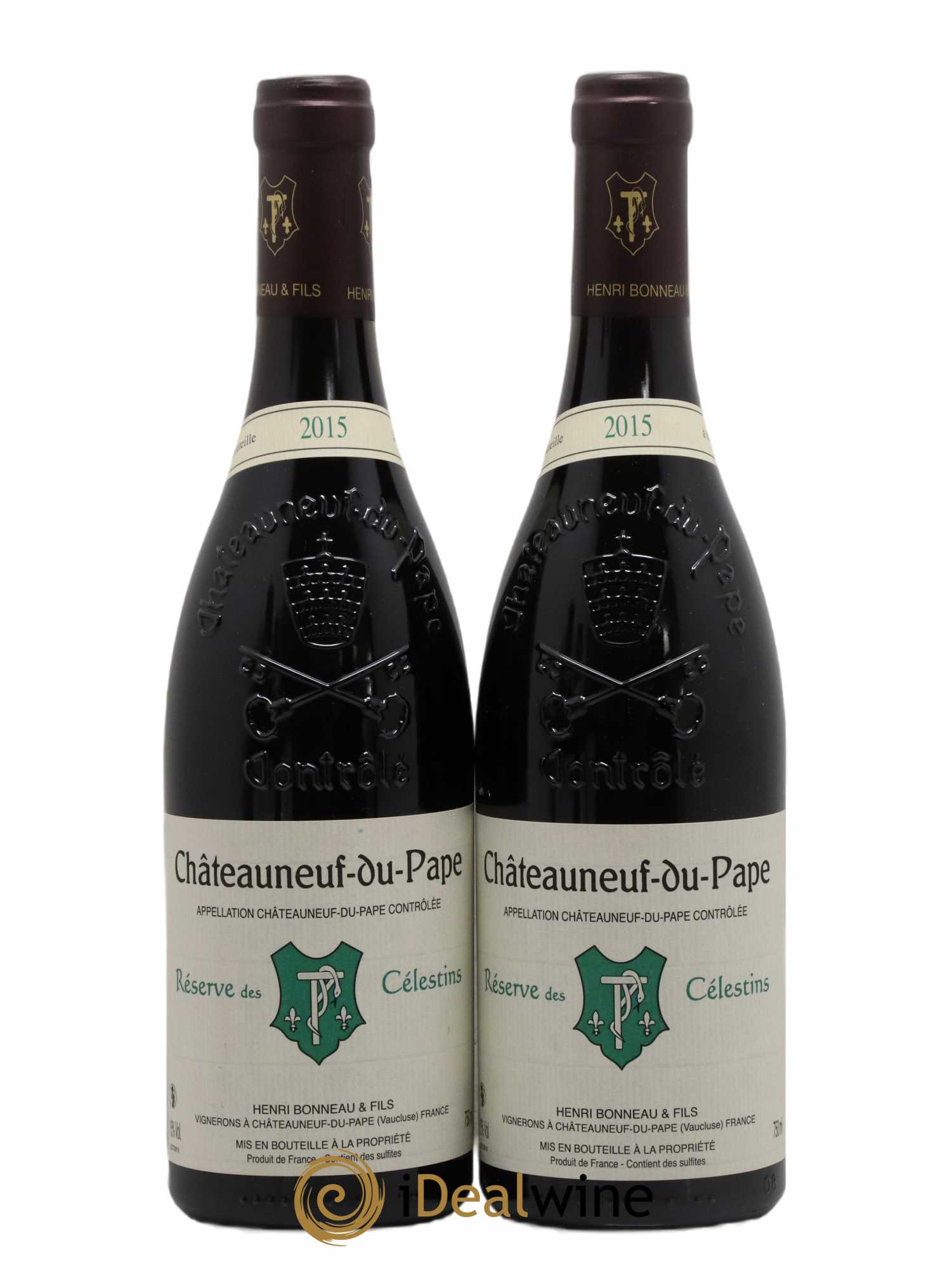 Châteauneuf-du-Pape Réserve des Célestins Henri Bonneau & Fils 2015 - Lot de 2 bouteilles - 0