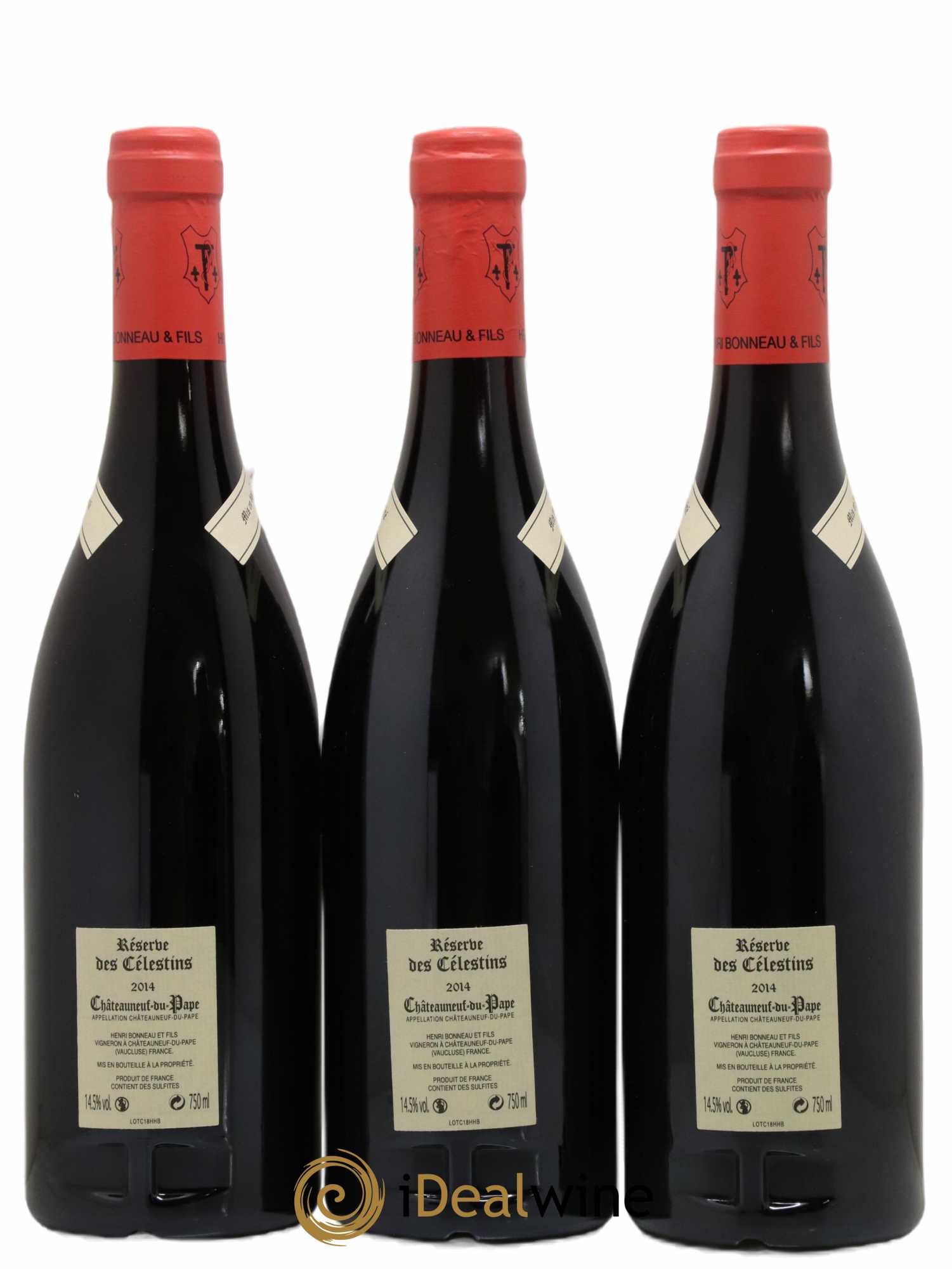 Châteauneuf-du-Pape Réserve des Célestins Henri Bonneau & Fils 2014 - Lot of 3 bottles - 1