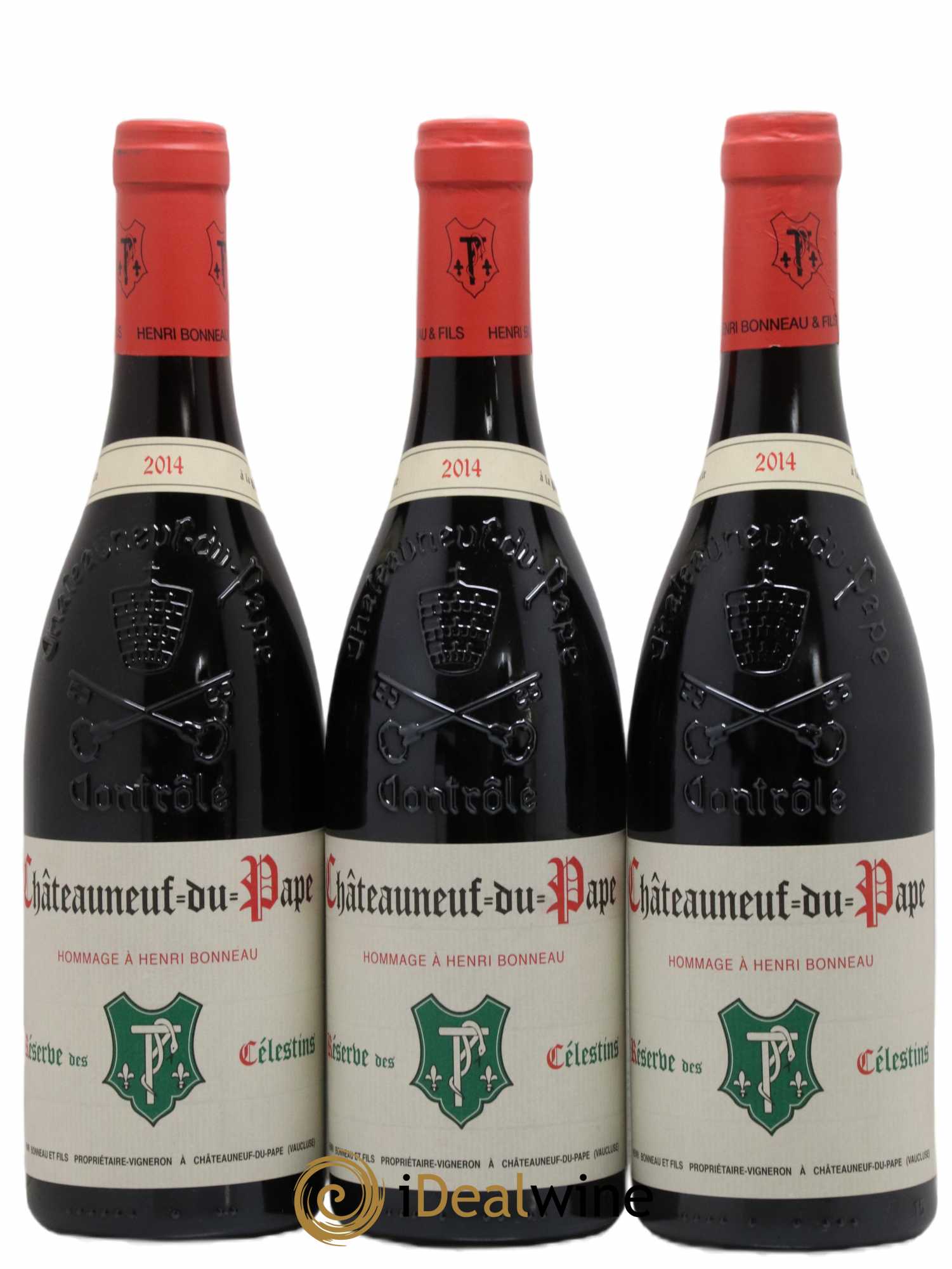 Châteauneuf-du-Pape Réserve des Célestins Henri Bonneau & Fils 2014 - Lot de 3 bouteilles - 0