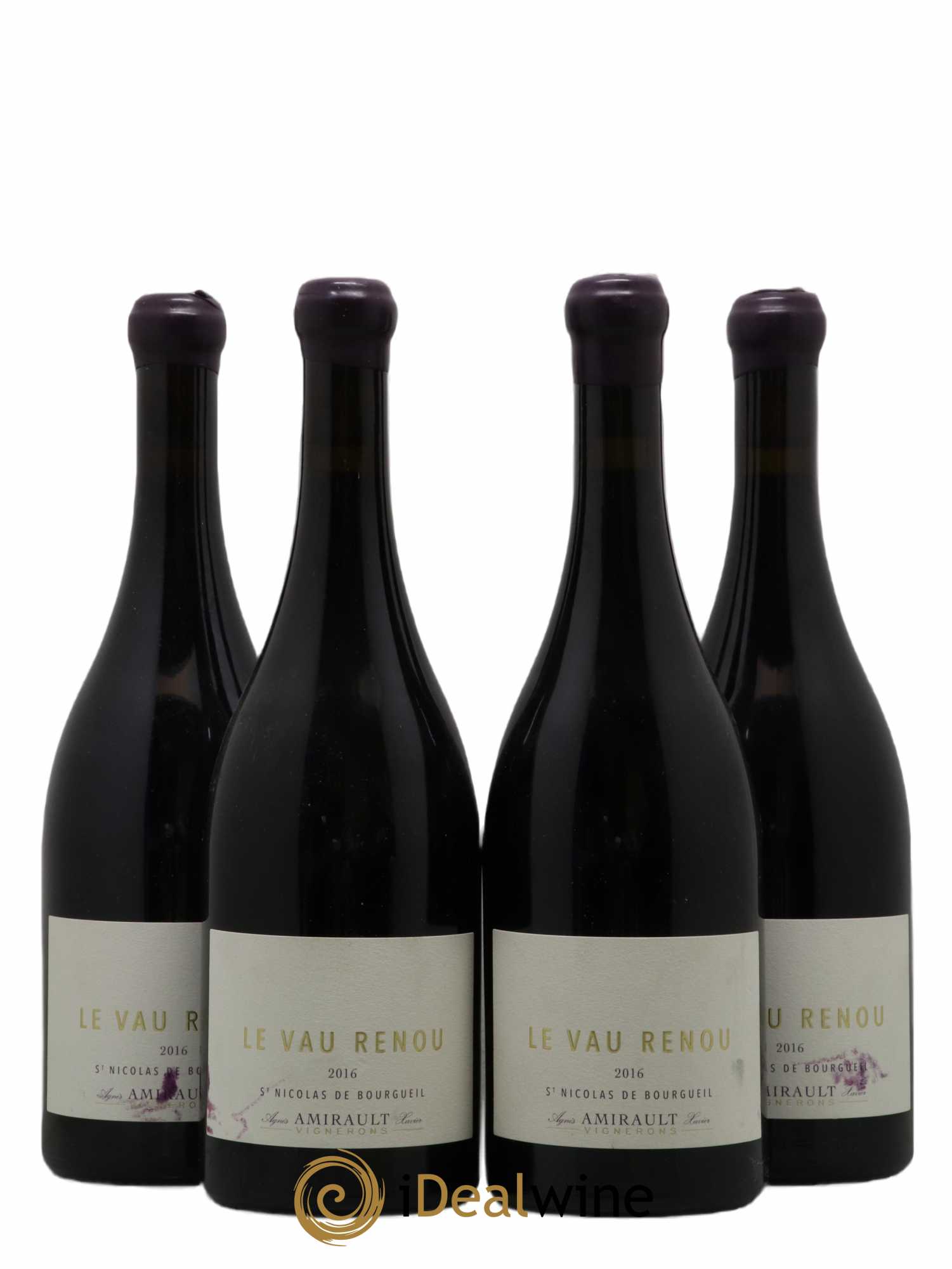 Saint-Nicolas de Bourgueil Le Vau Renou Agnès et Xavier Amirault 2016 - Lot de 4 bouteilles - 0