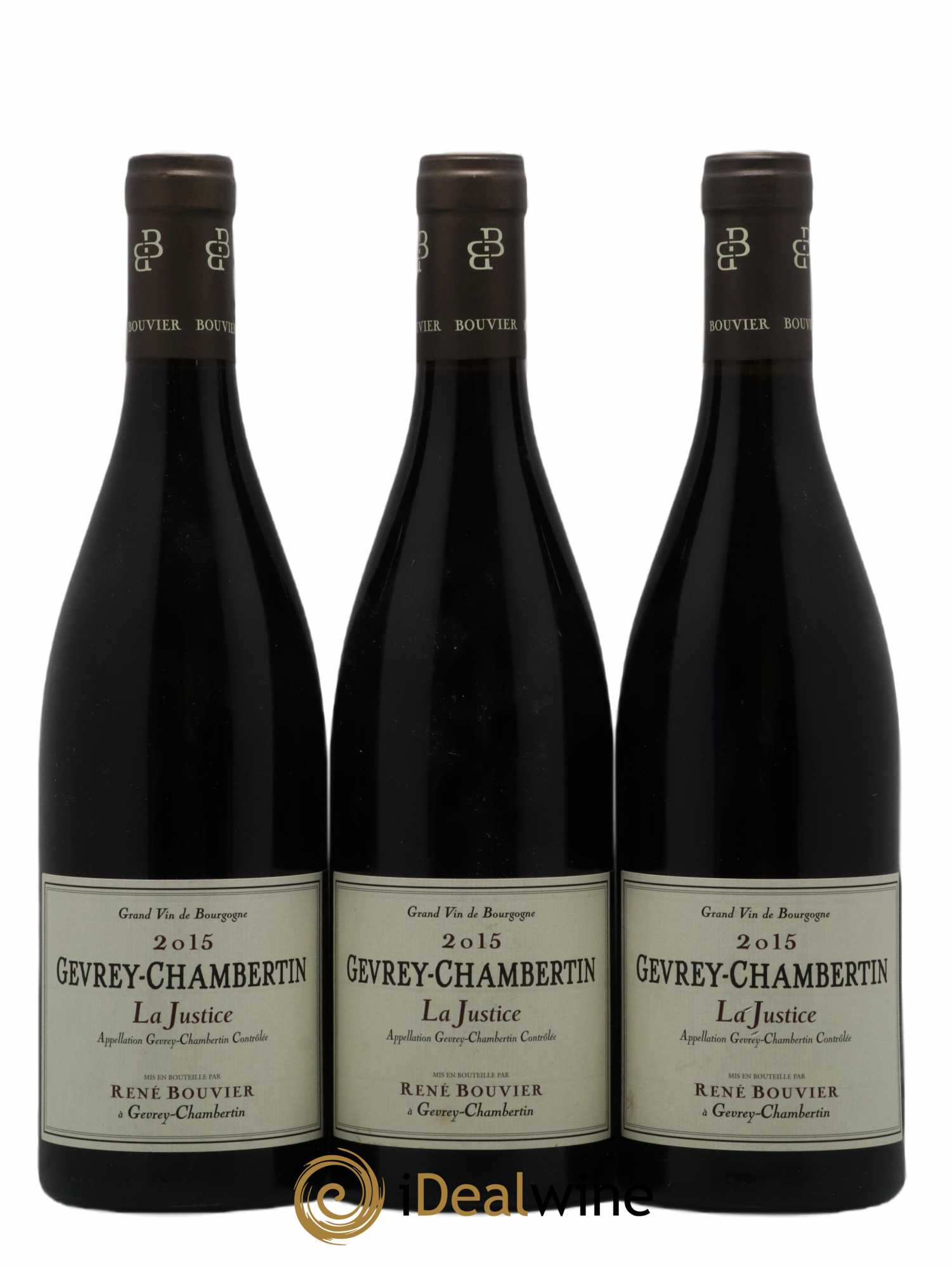 Gevrey-Chambertin La Justice René Bouvier (Domaine) 2015 - Lot de 3 bouteilles - 0