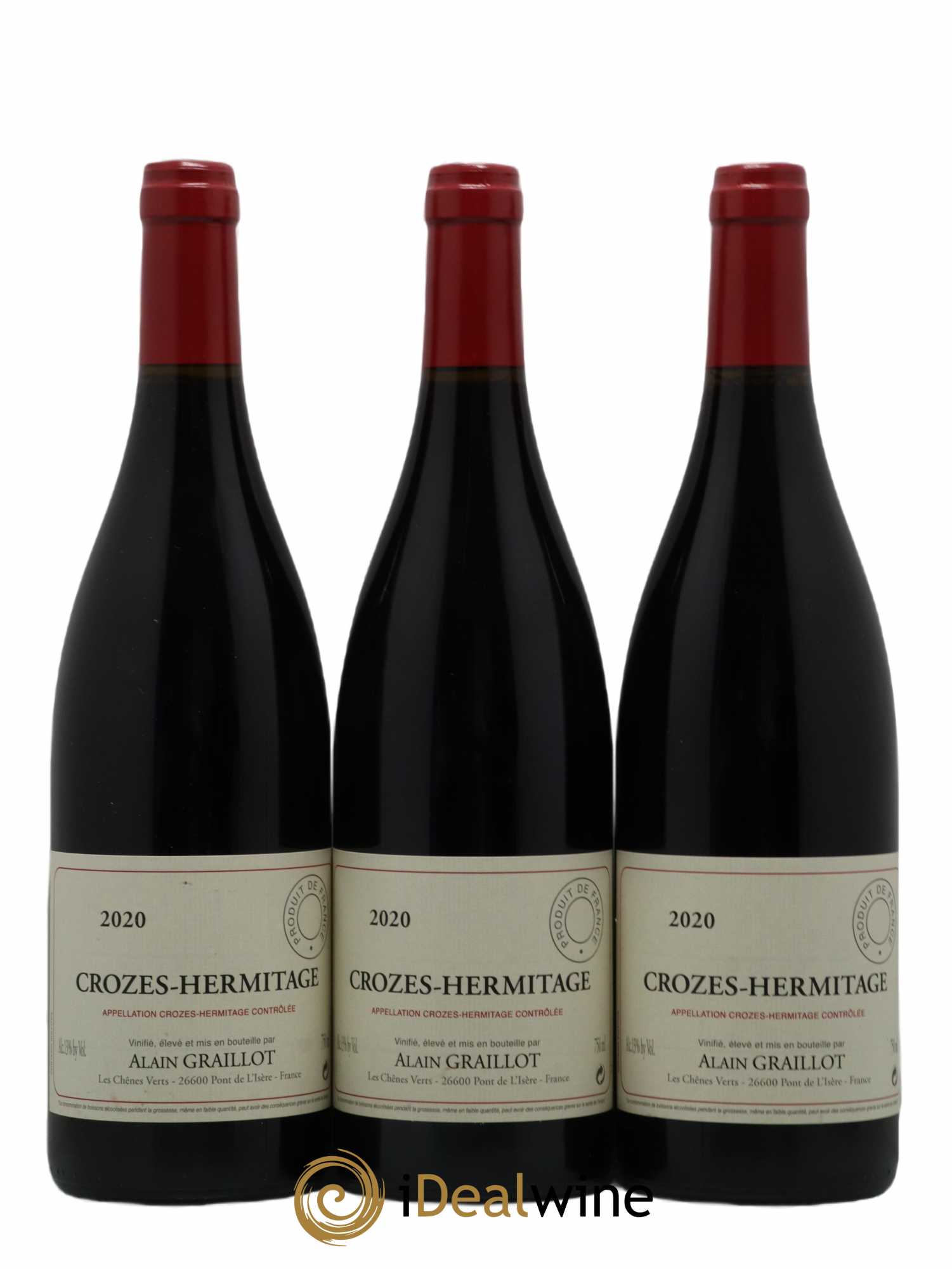 Crozes-Hermitage Domaine Graillot 2020 - Lot de 3 bouteilles - 0