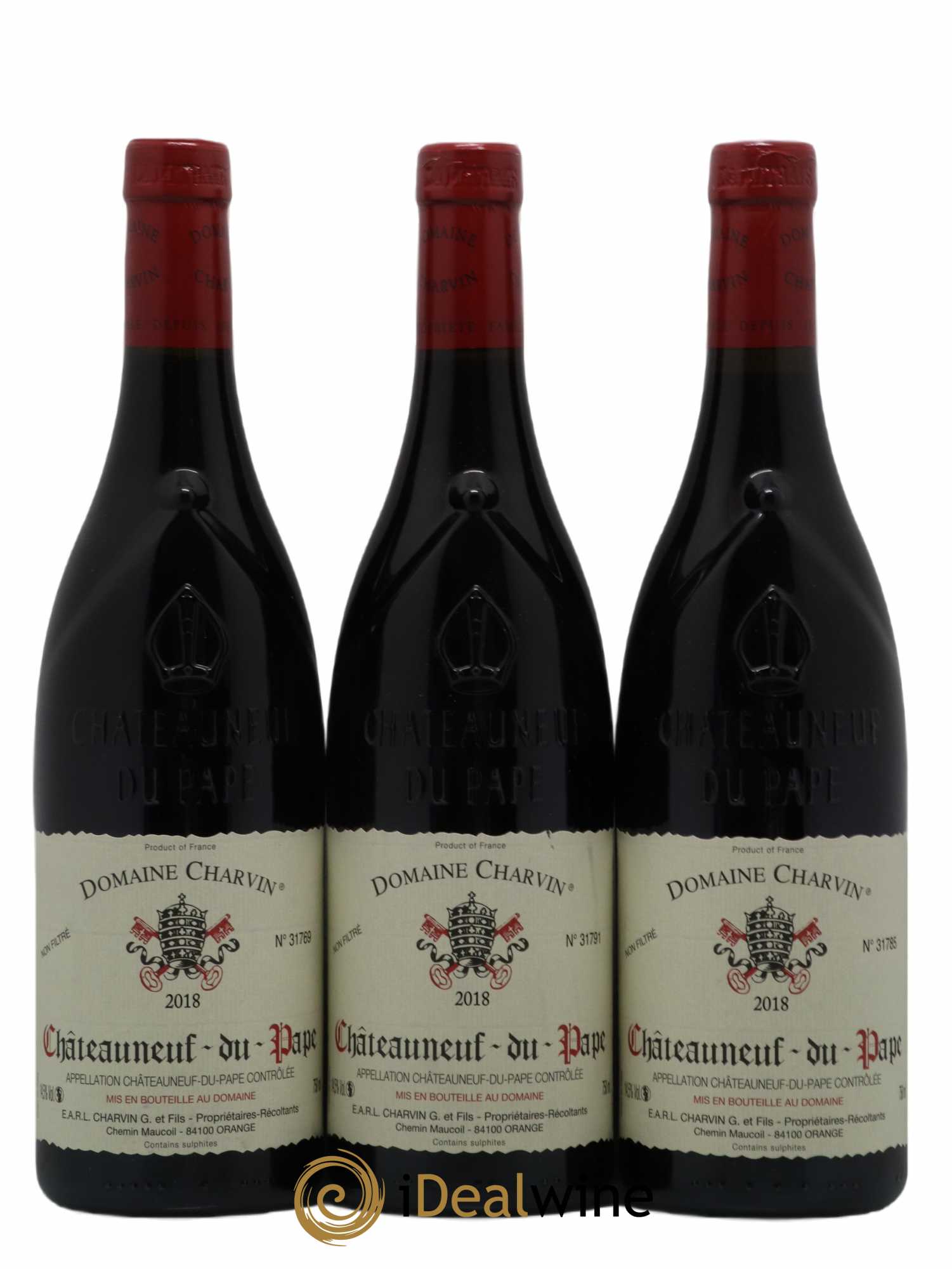 Châteauneuf-du-Pape Charvin (Domaine) 2018 - Lot de 3 bouteilles - 0