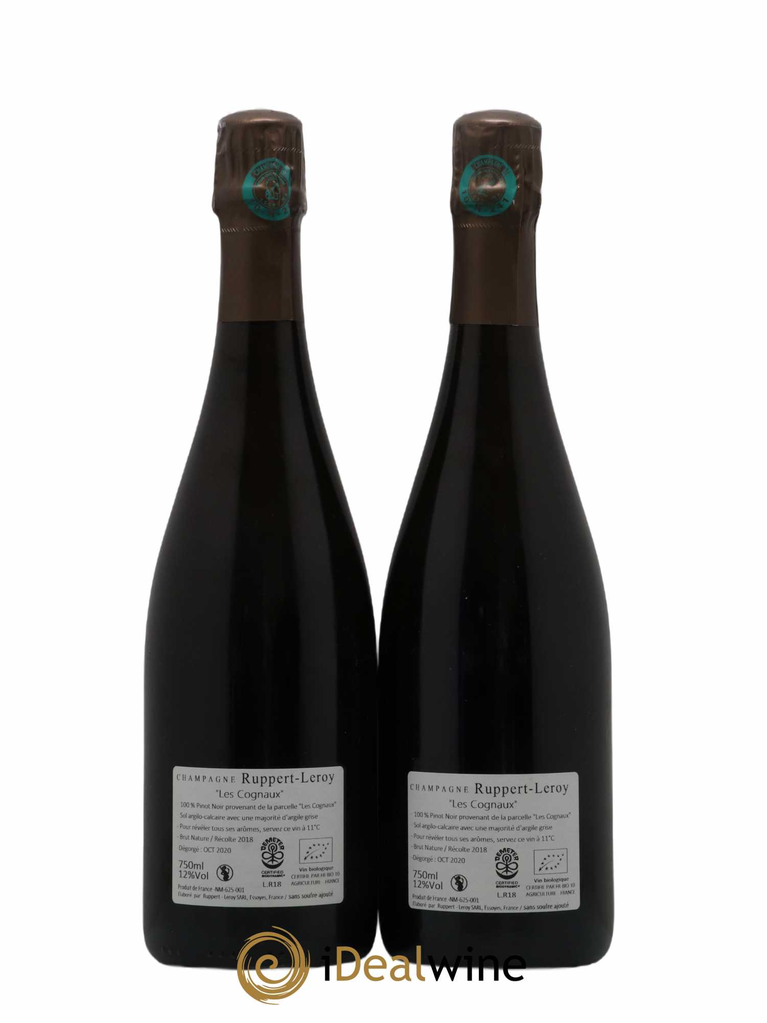 Les Cognaux Brut Nature Ruppert-Leroy 2018 - Lot de 2 bouteilles - 1