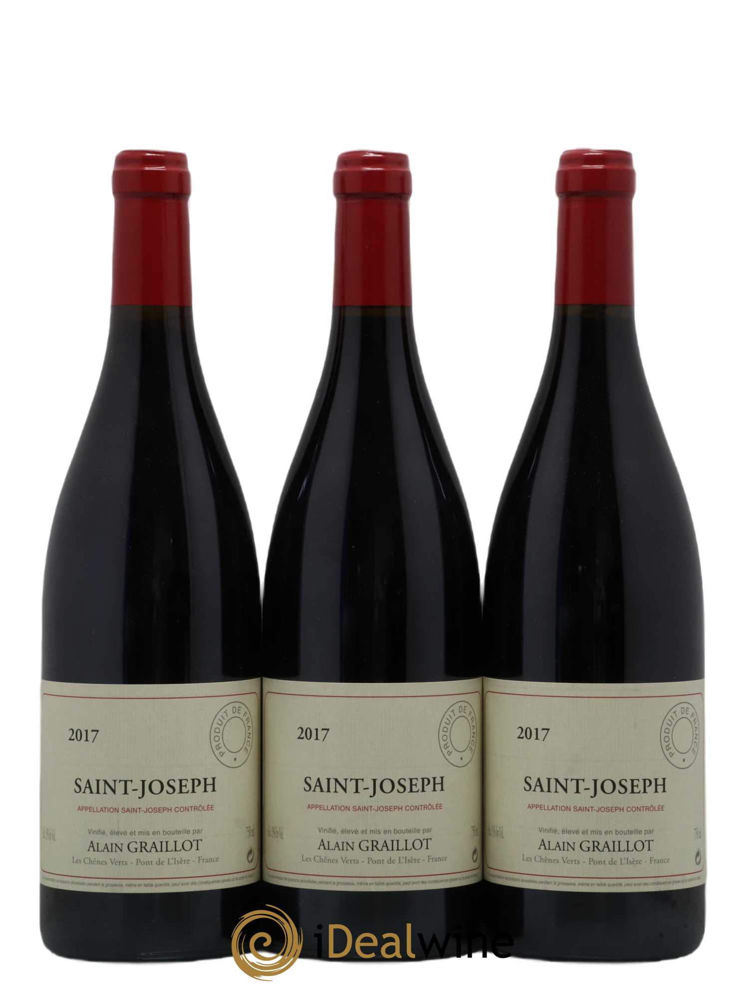 Saint-Joseph Domaine Graillot 2017 - Lot of 3 bottles - 0