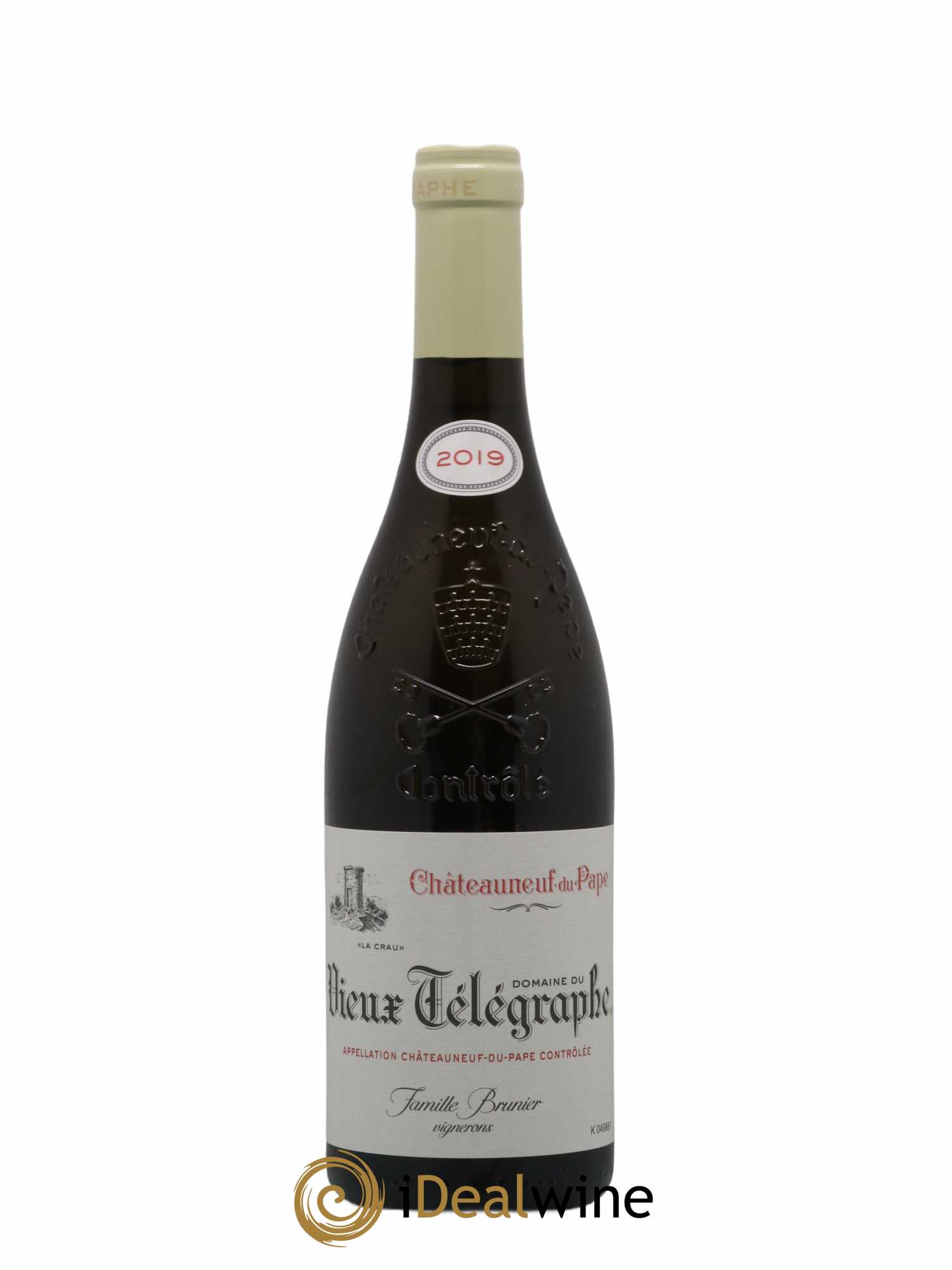Châteauneuf-du-Pape Vieux Télégraphe (Domaine du) Vignobles Brunier 2019 - Lot de 1 bouteille - 0