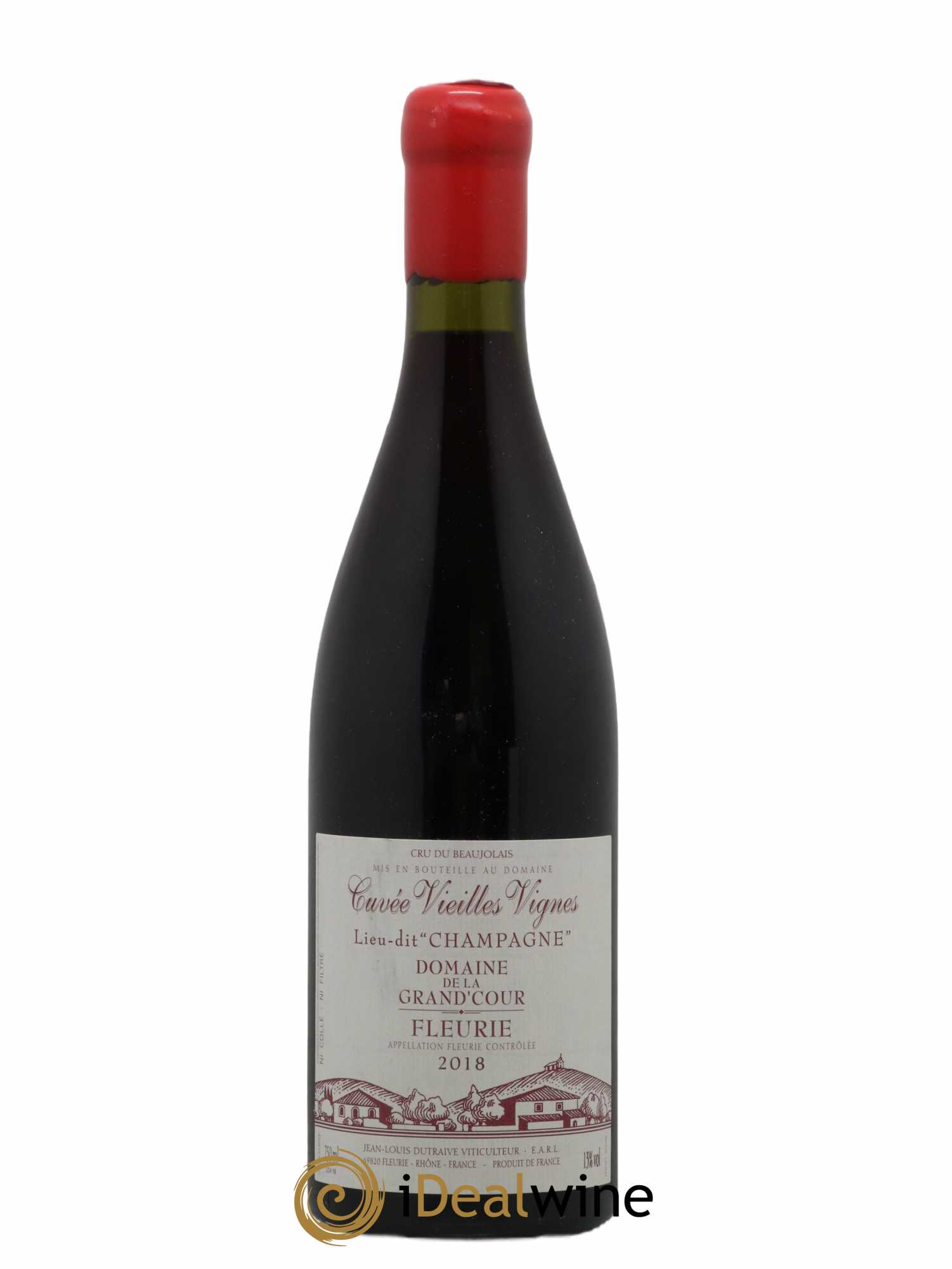 Fleurie Champagne - Cuvée Vieilles Vignes Grand'cour (Domaine de la) - Jean-Louis Dutraive 2018 - Lot de 1 bouteille - 0