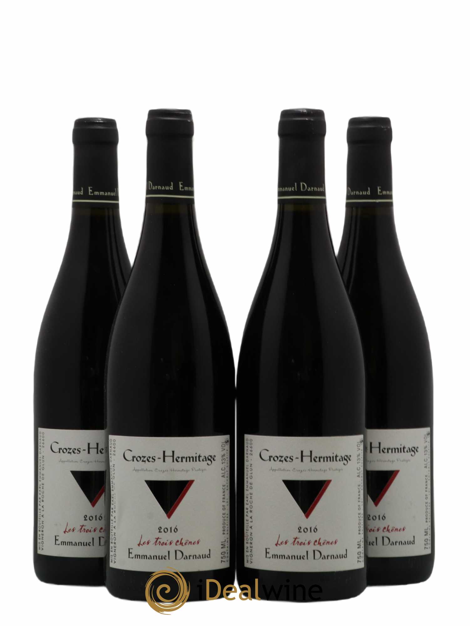 Crozes-Hermitage Les Trois Chênes Emmanuel Darnaud 2016 - Lot de 4 bouteilles - 0