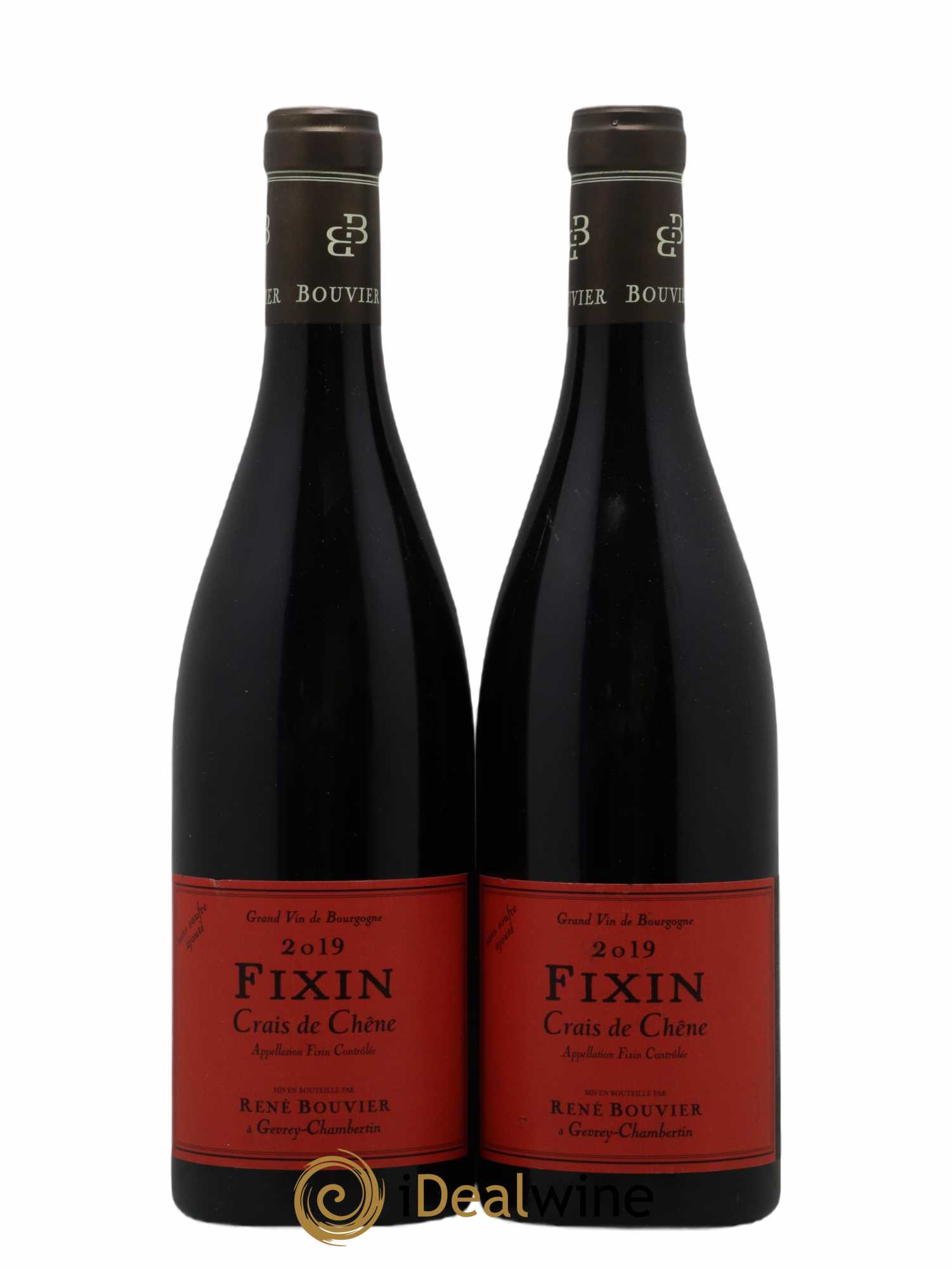Fixin Crais de Chêne René Bouvier (Domaine) sans souffre 2019 - Lot de 2 bouteilles - 0