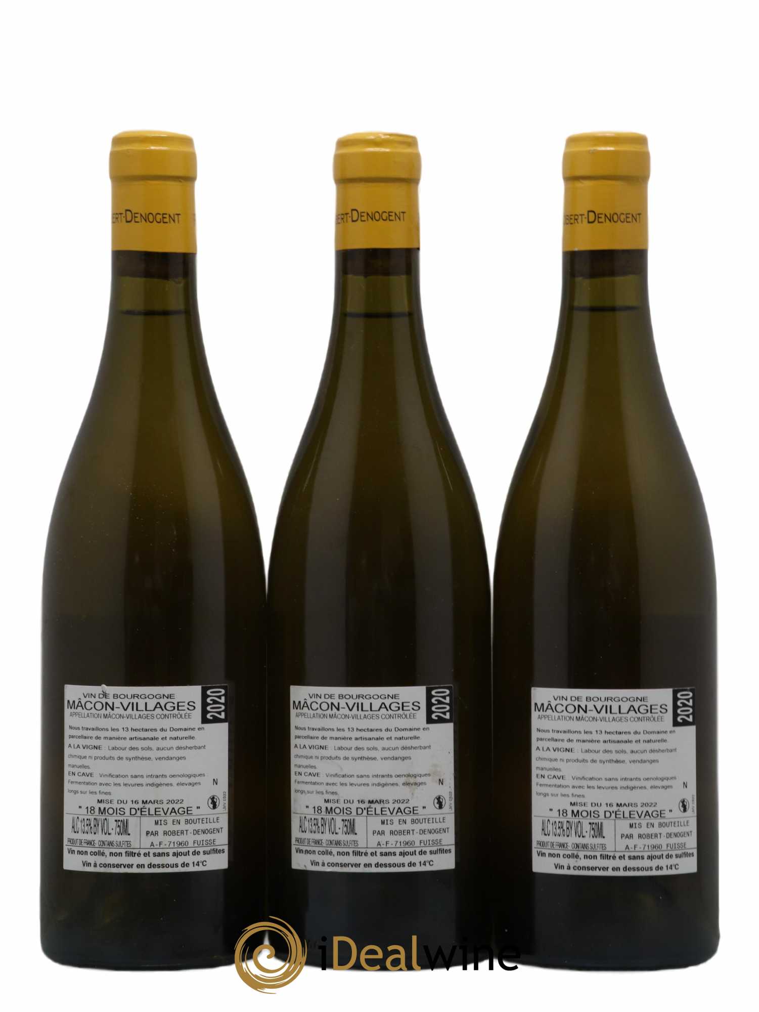 Mâcon-Villages Les Sardines Robert Denogent (Domaine) 2020 - Lot de 3 bouteilles - 1