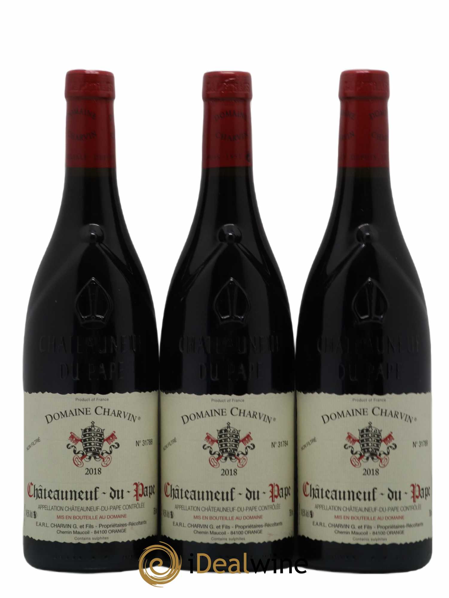 Châteauneuf-du-Pape Charvin (Domaine) 2018 - Lot de 3 bouteilles - 0