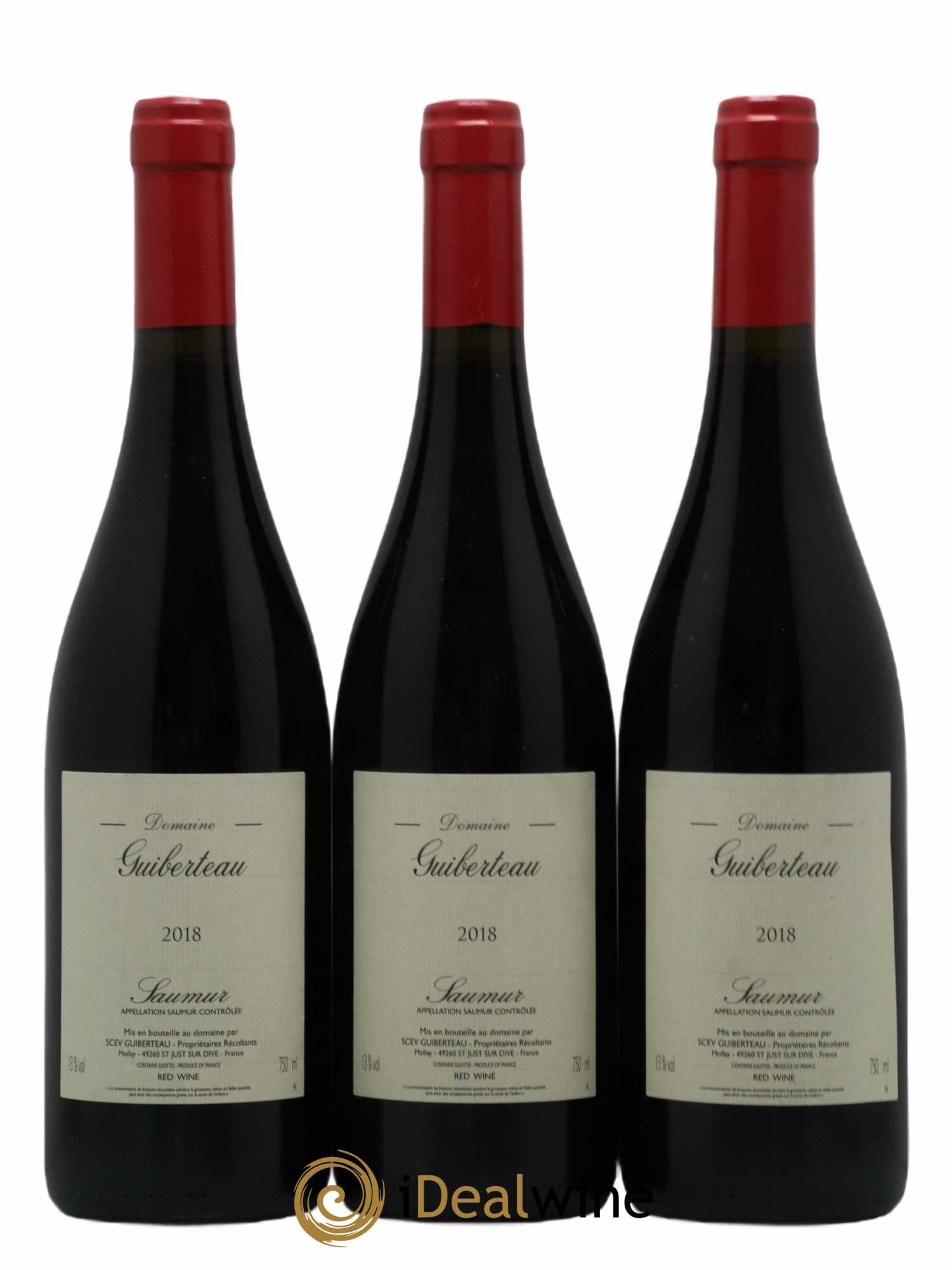 Saumur Domaine Guiberteau 2018 - Lot de 3 bouteilles - 0