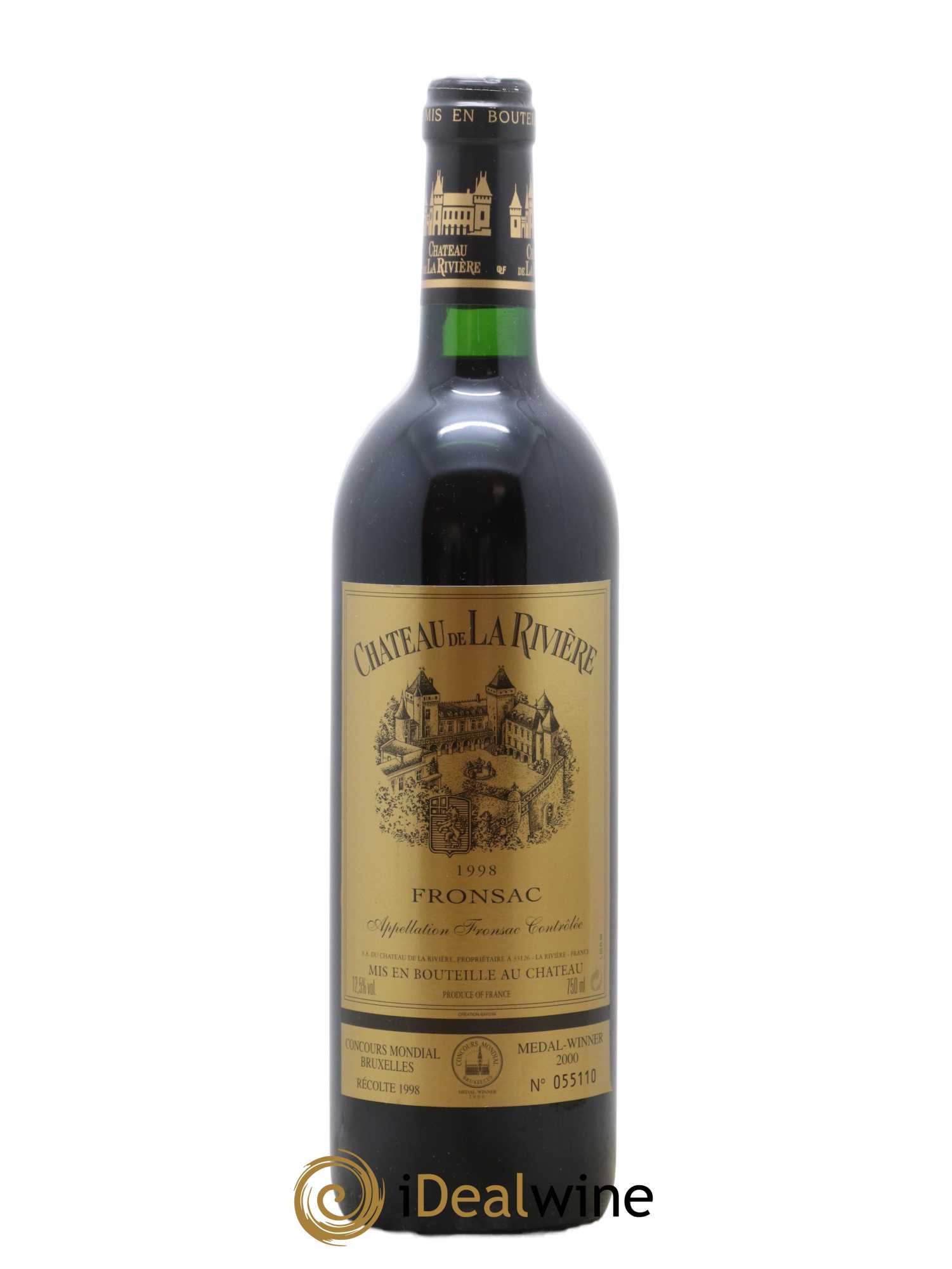Château de La Rivière 1998 - Posten von 1 Flasche - 0
