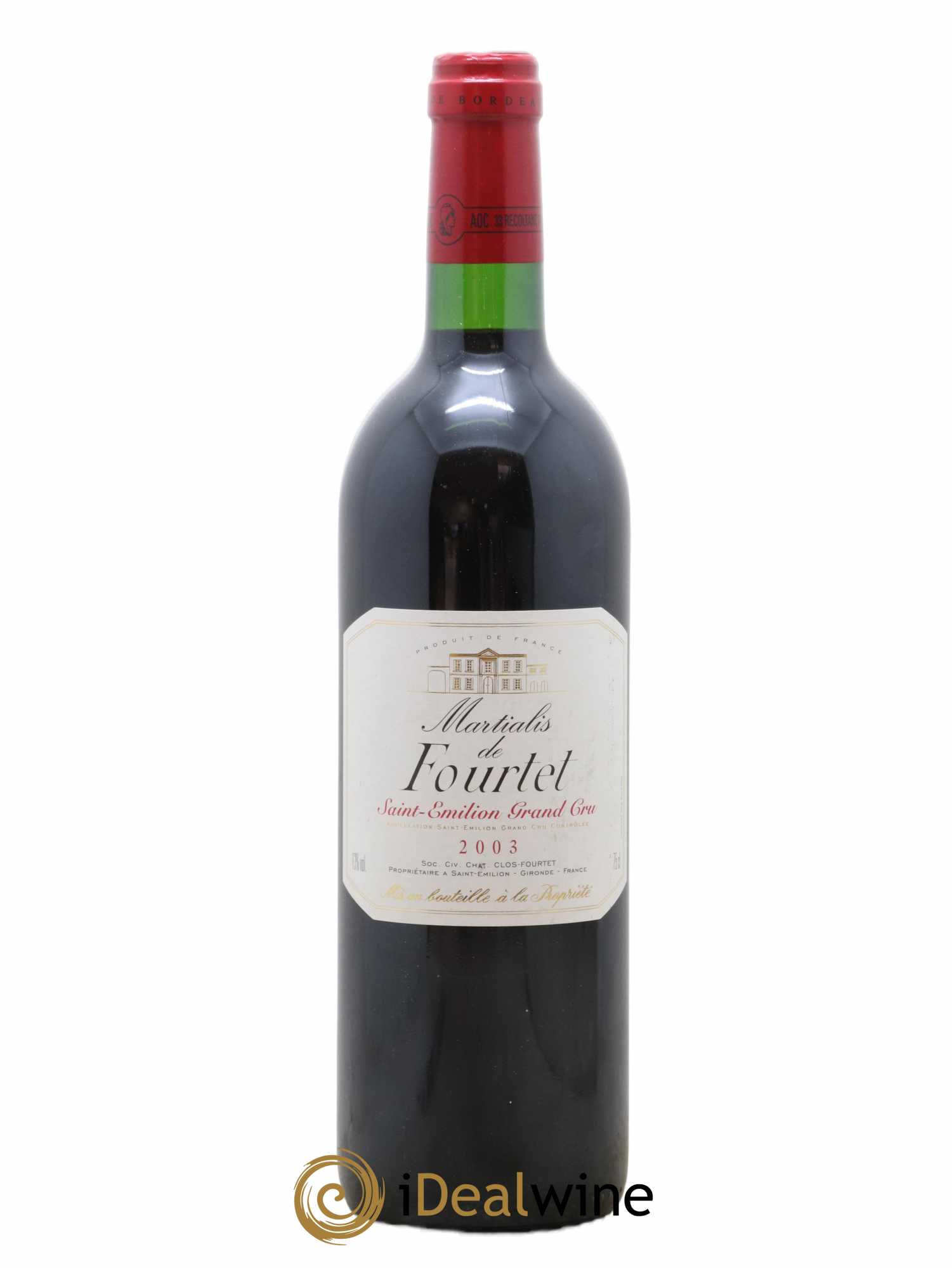 Saint-Émilion Grand Cru Martialis de Fourtet 2003 - Lot de 1 bouteille - 0