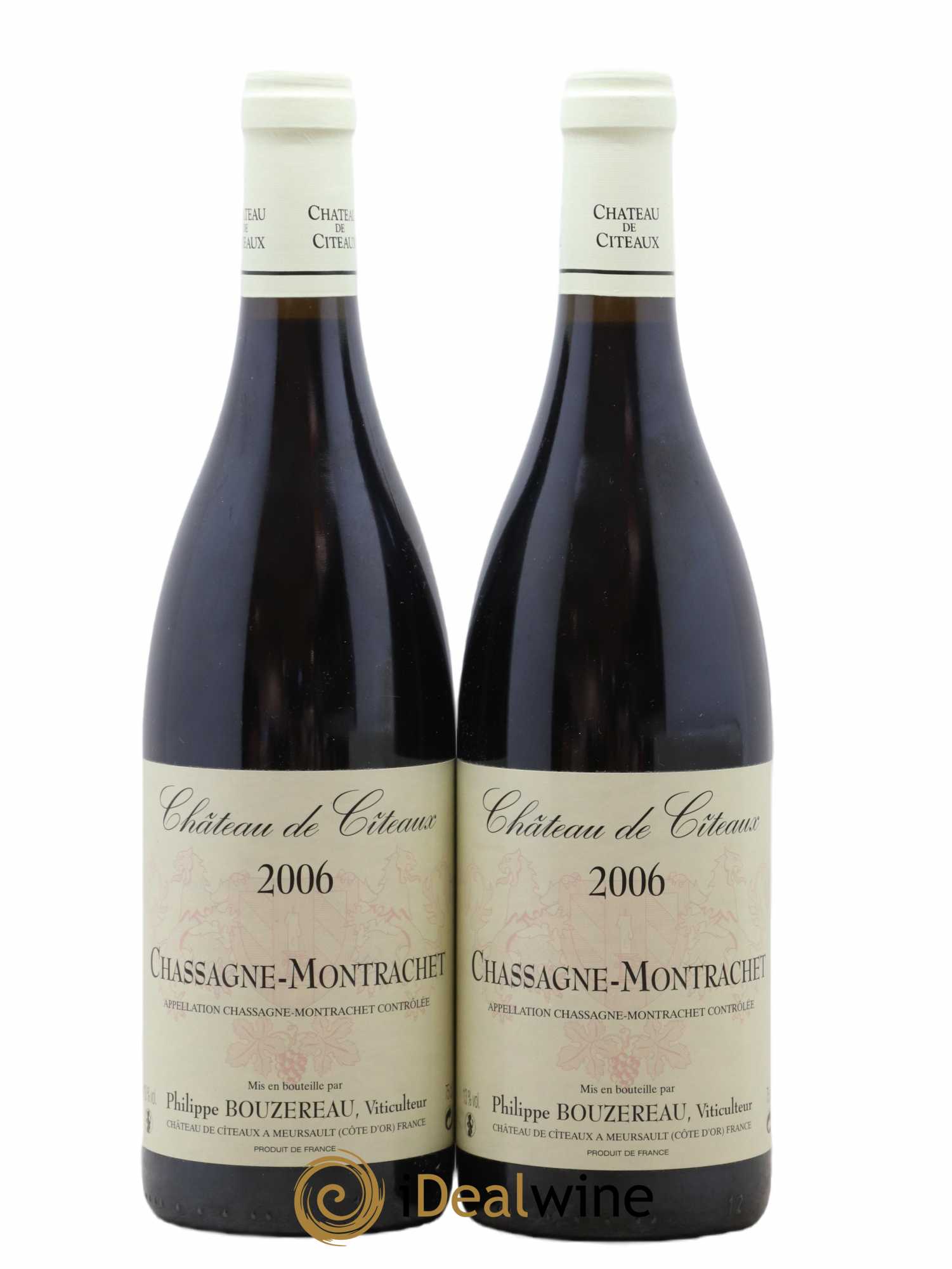 Chassagne-Montrachet Château De Citeaux Philippe Bouzereau 2006 - Lot de 2 bouteilles - 0