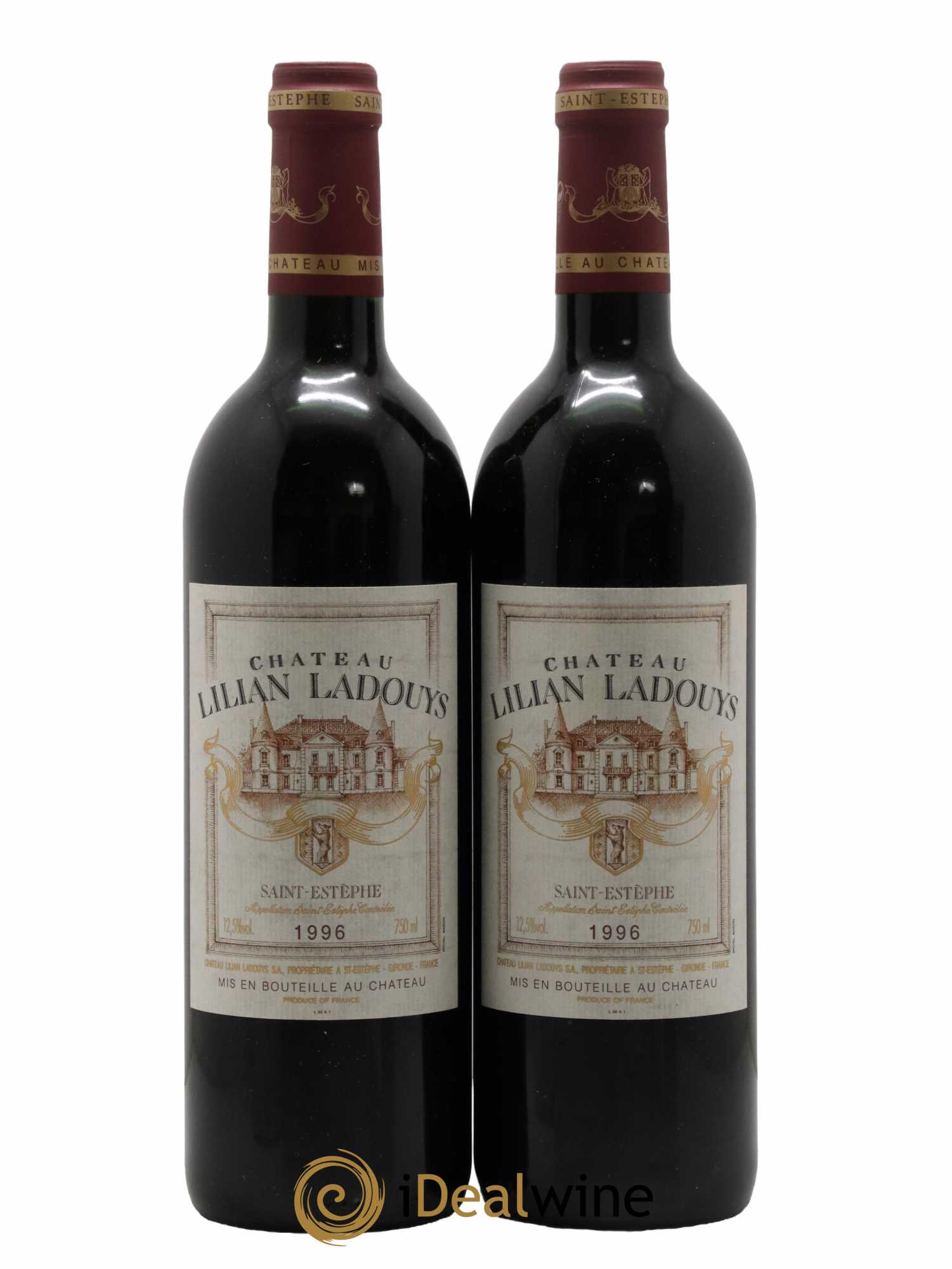 Château Lilian Ladouys Cru Bourgeois 1996 - Lot de 2 bouteilles - 0