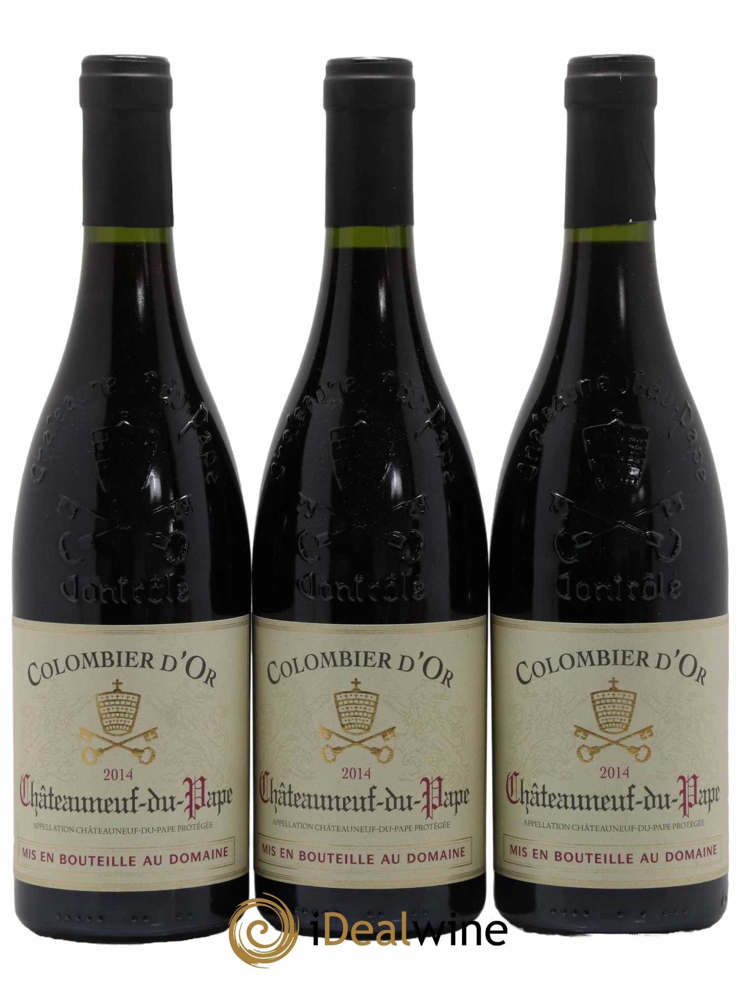 Châteauneuf-du-Pape Colombier D'Or 2014 - Lot of 3 bottles - 0